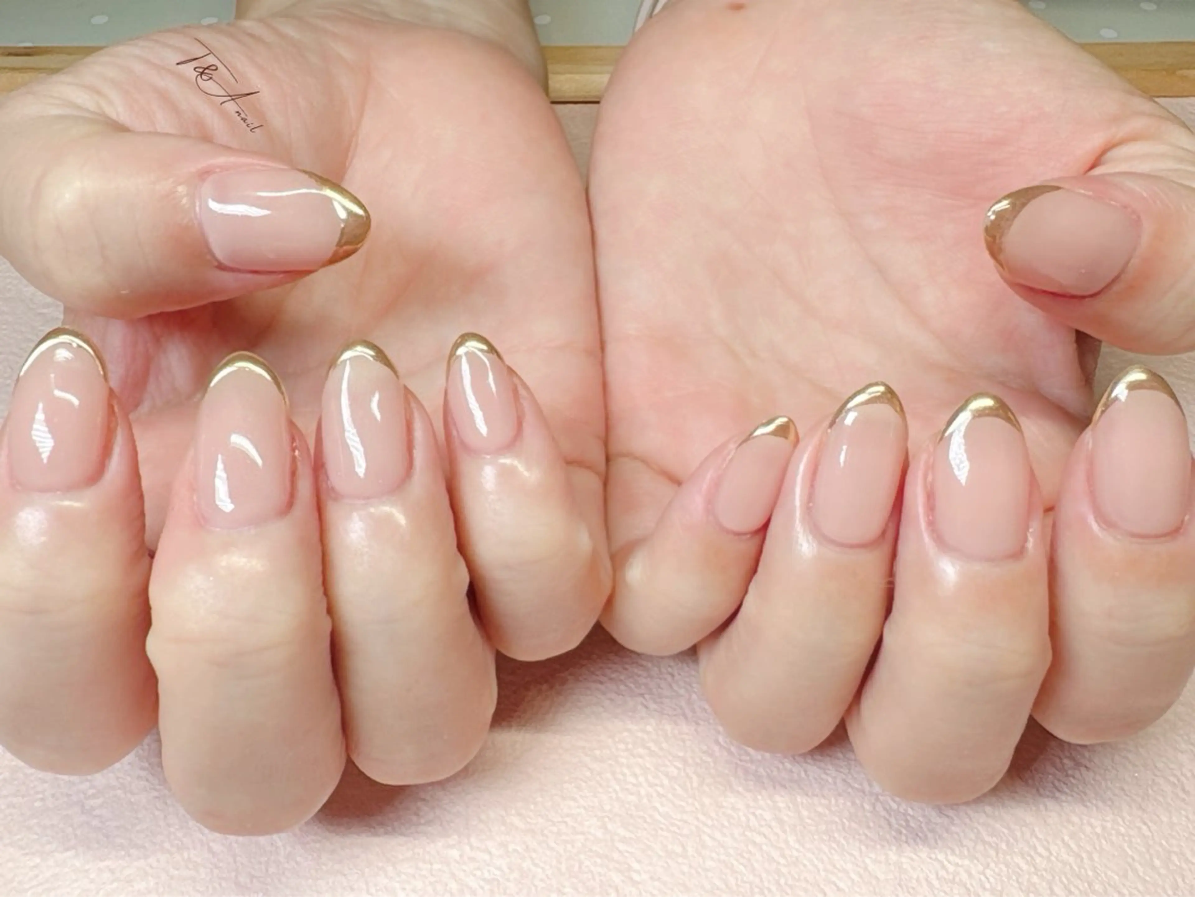 ネイル フレンチネイル ジェルネイル キラキラネイル オフィスネイル スカルプネイル ハンドネイル T&A nailのネイルデザイン