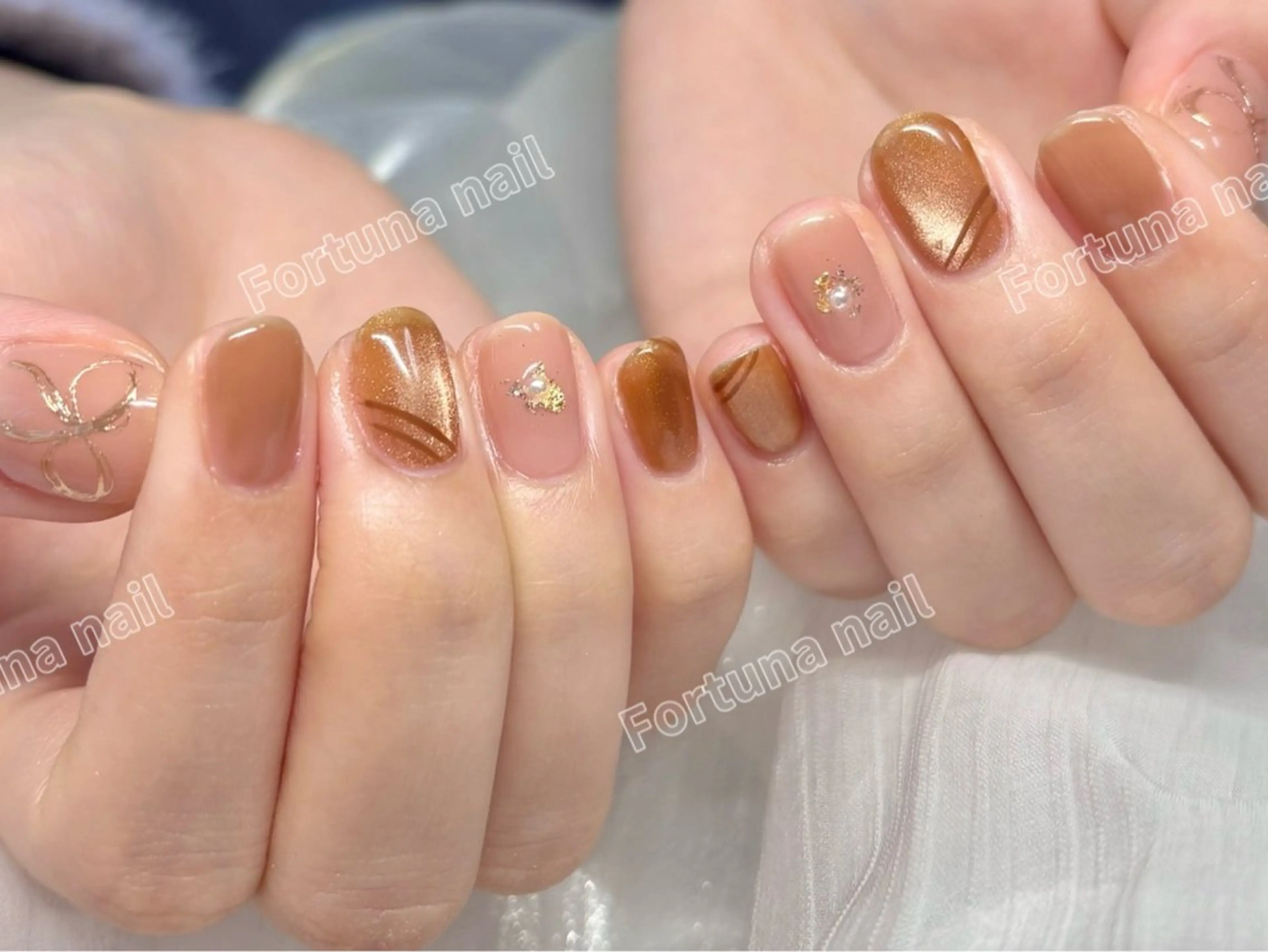 ネイル バレンタイン ハンドネイル ハンドケア Nail •Head スパFortunaのネイルデザイン