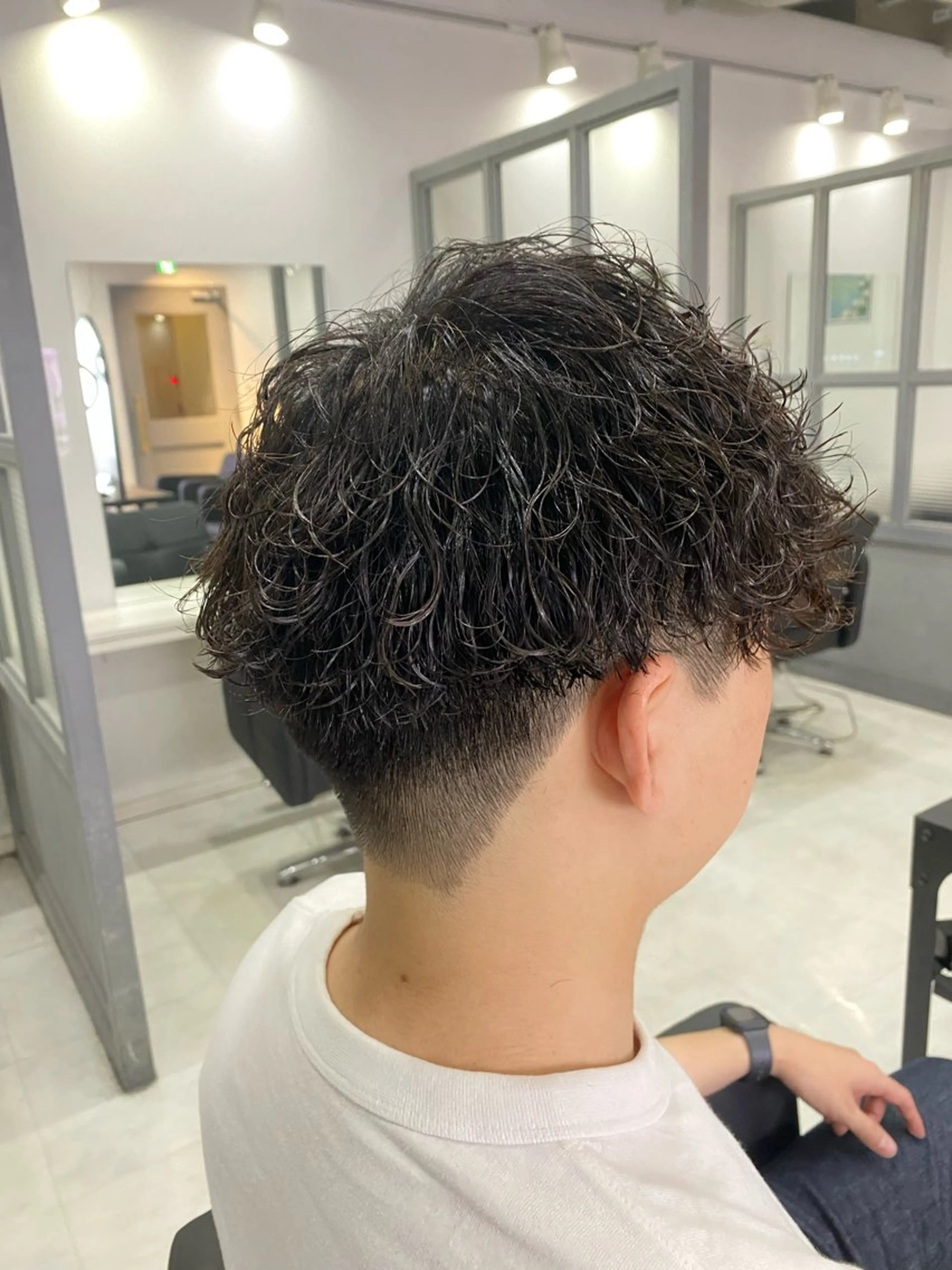 ミディアム パーマ メンズ カット 🟣メンズパーマ 川端 永遠🟣のヘアスタイル