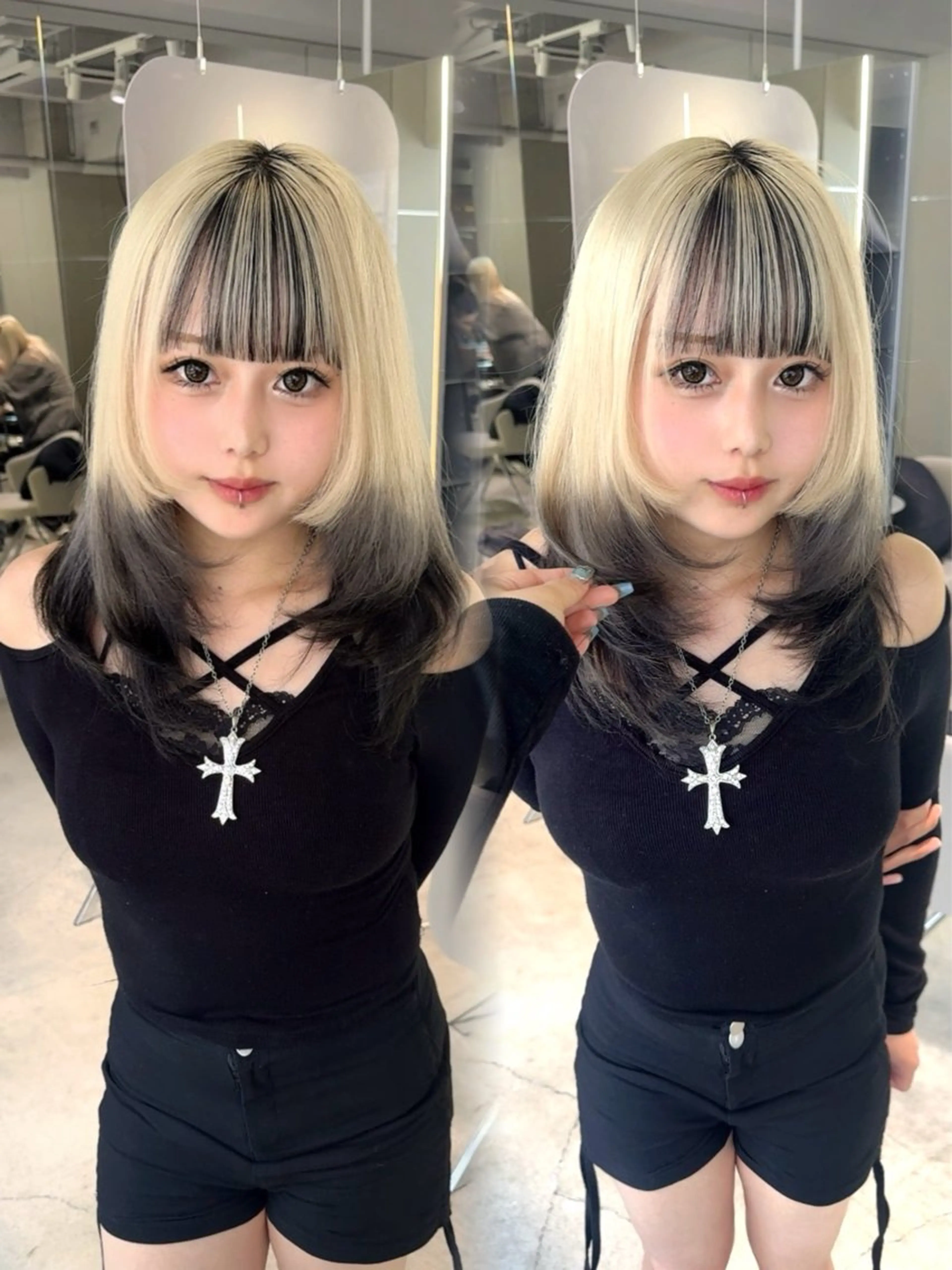 セミロング カラー GEM/ハイトーン /名駅/kanaeのヘアスタイル