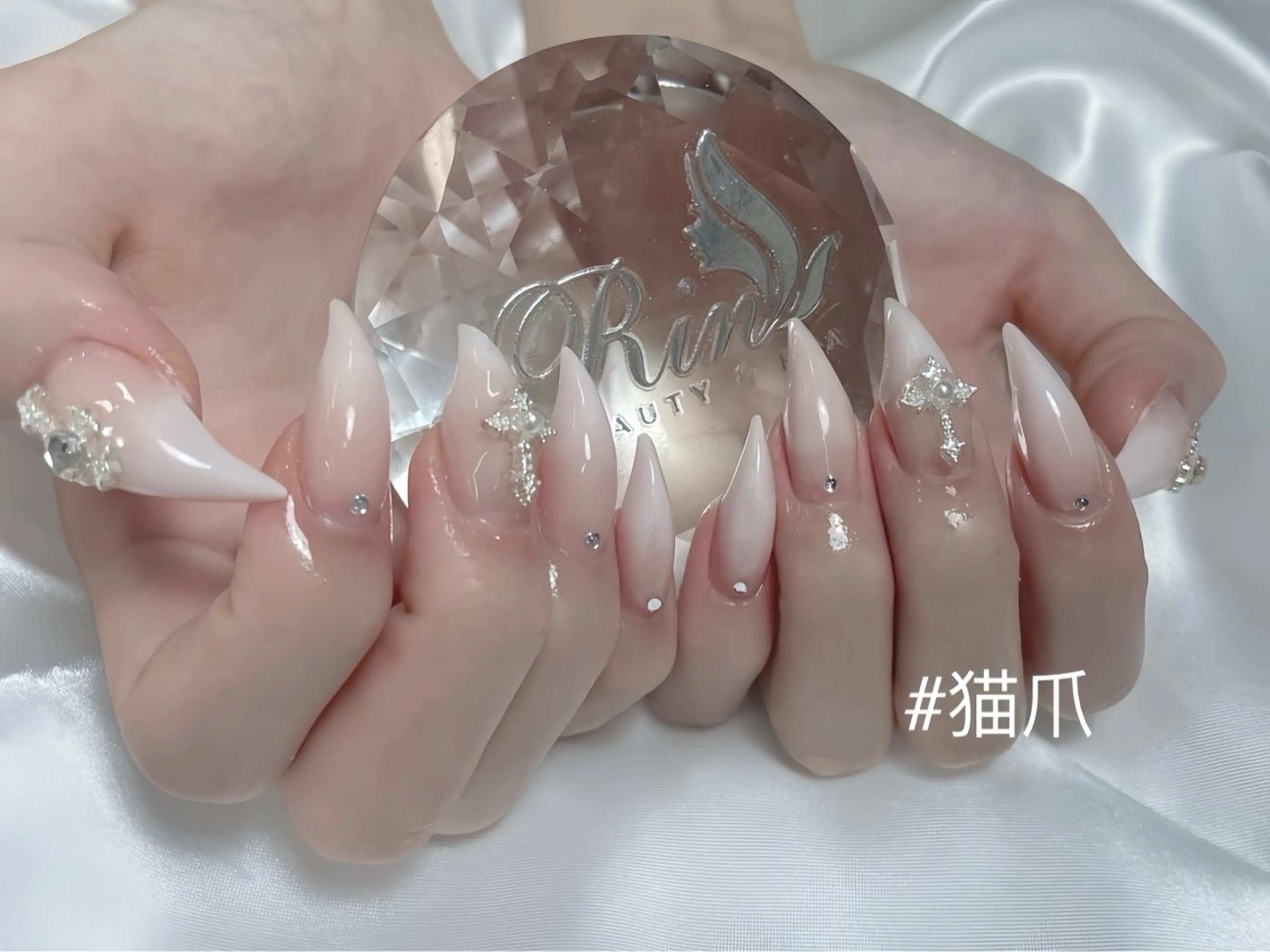 ネイル アートネイル ロングネイル ニュアンスネイル スカルプネイル ネイルチップ ハンドネイル Rin Nail 新大久保店のネイルデザイン