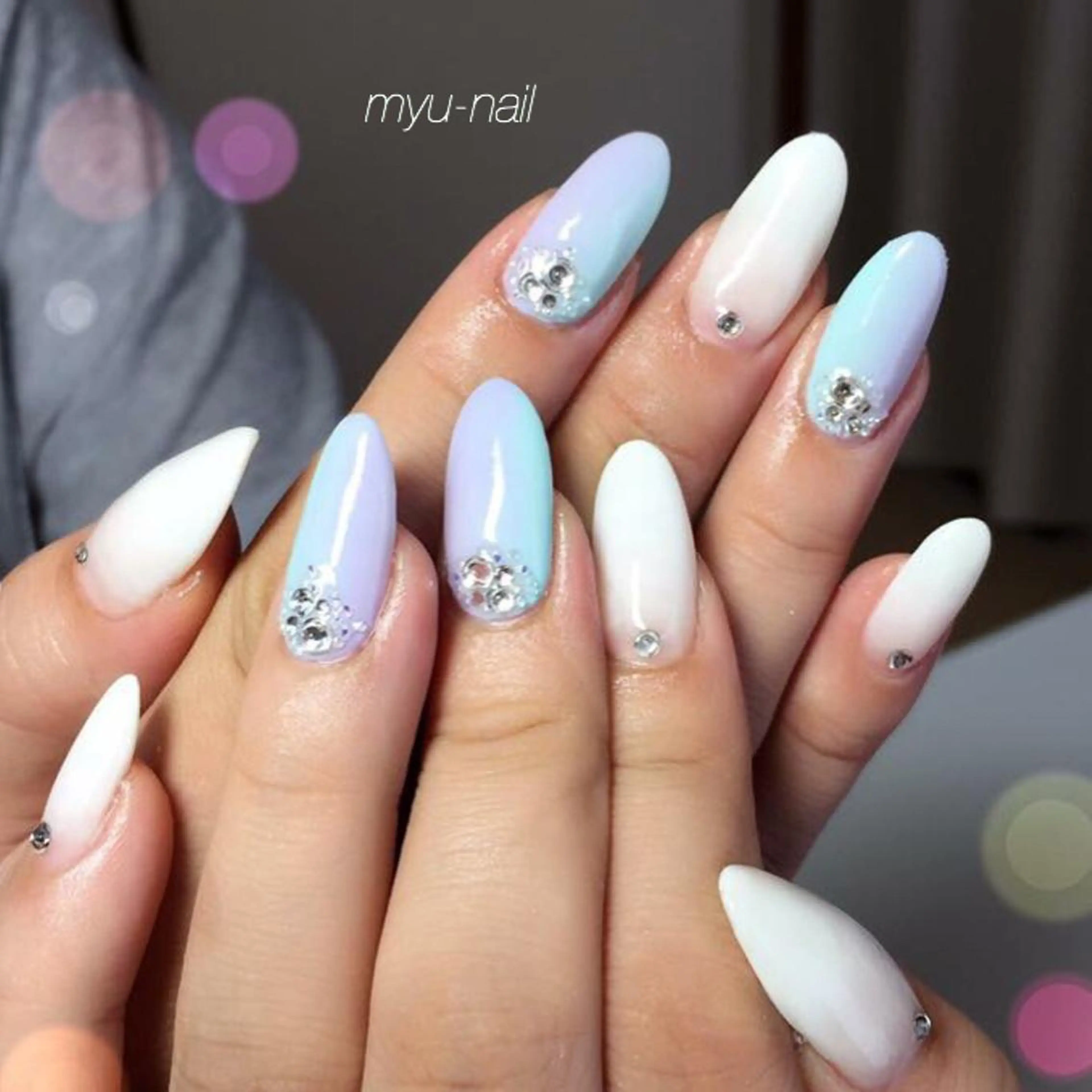 ネイル アートネイル グラデーション ホームサロン myu-nailのネイルデザイン