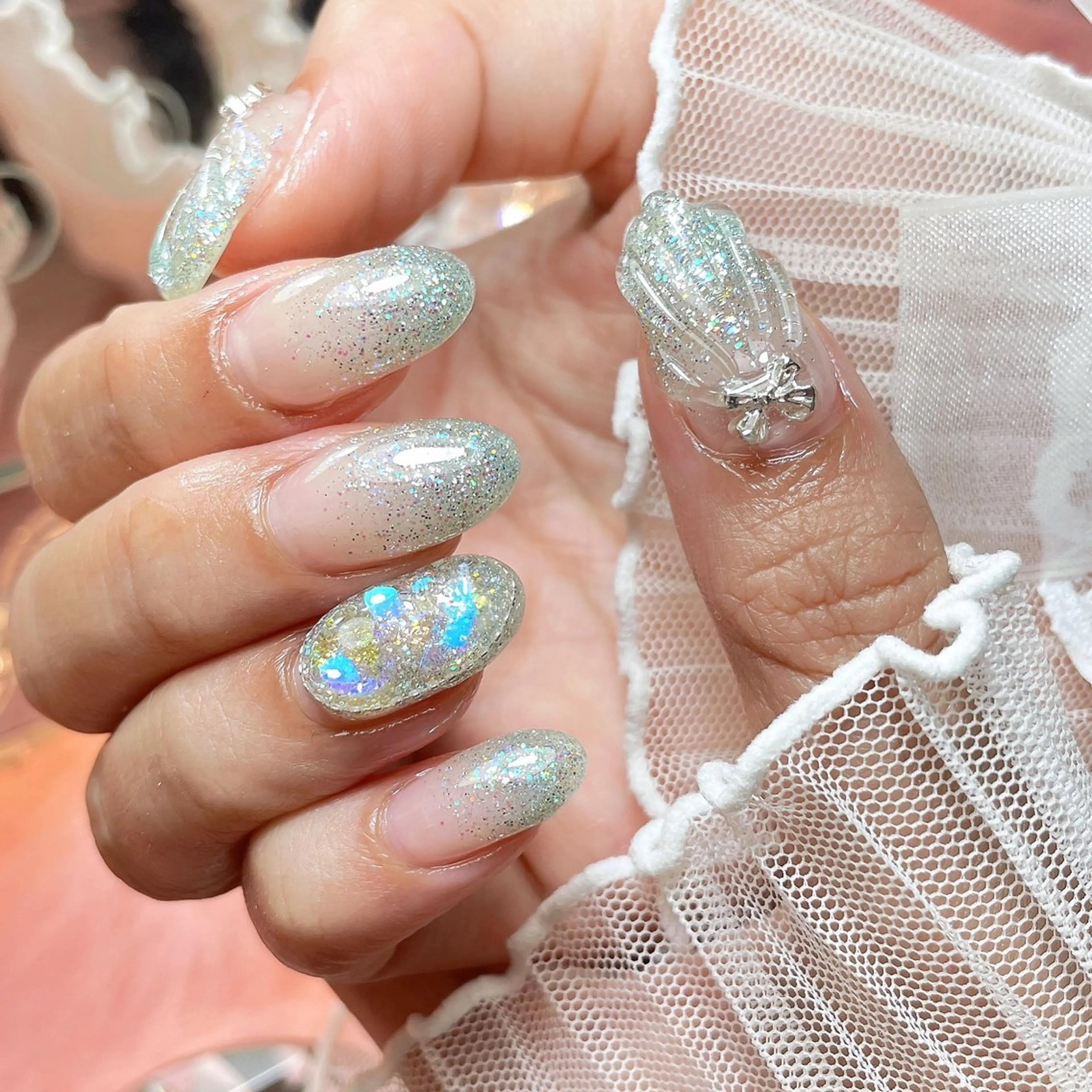 ネイル 23時まで❤︎韓国、 ワンホンネイルのネイルデザイン