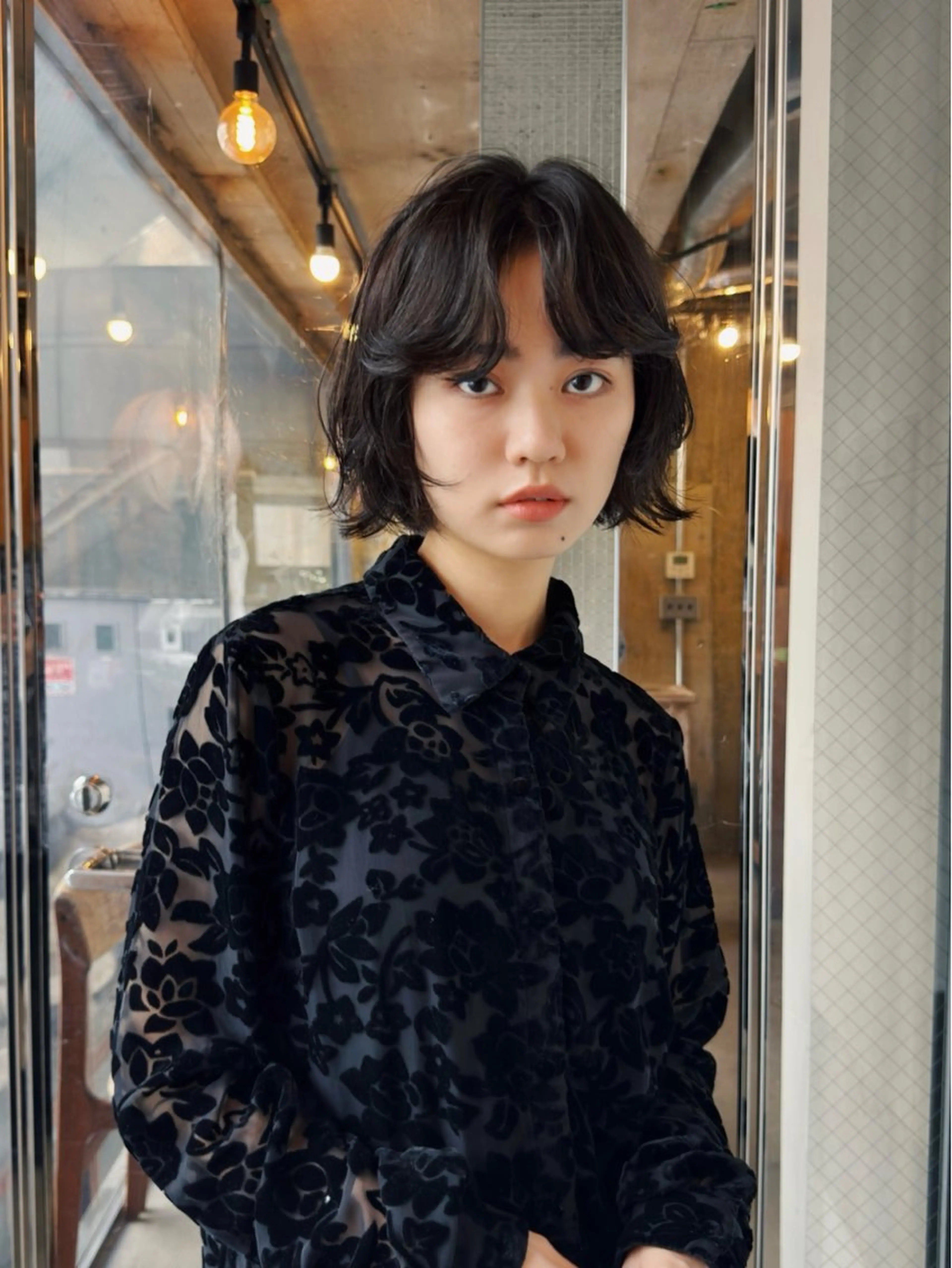 ショート パーマ くぎお けんじのヘアスタイル