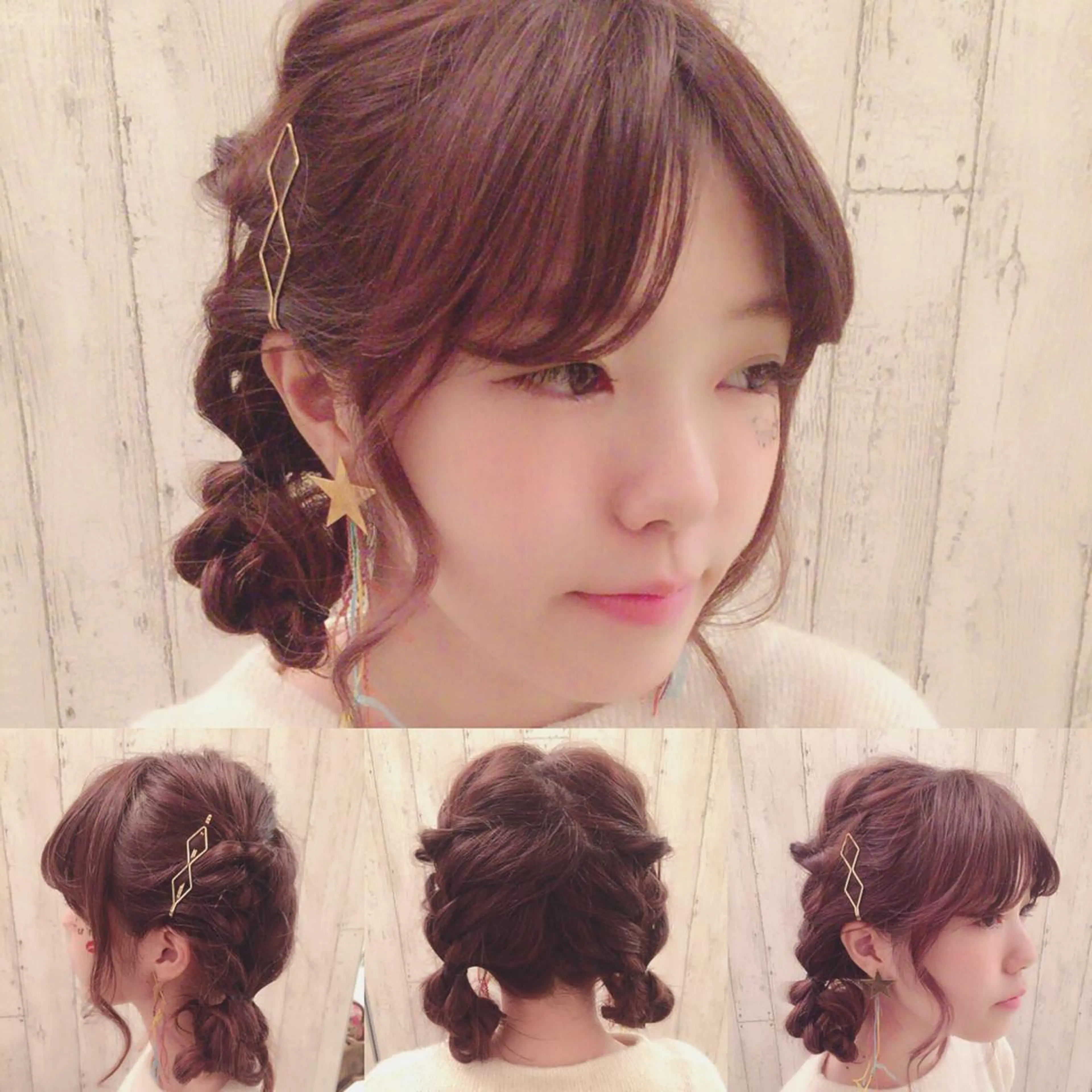 セミロング ヘアアレンジ RUMéL 🌙YUIのマツエク・マツパデザイン