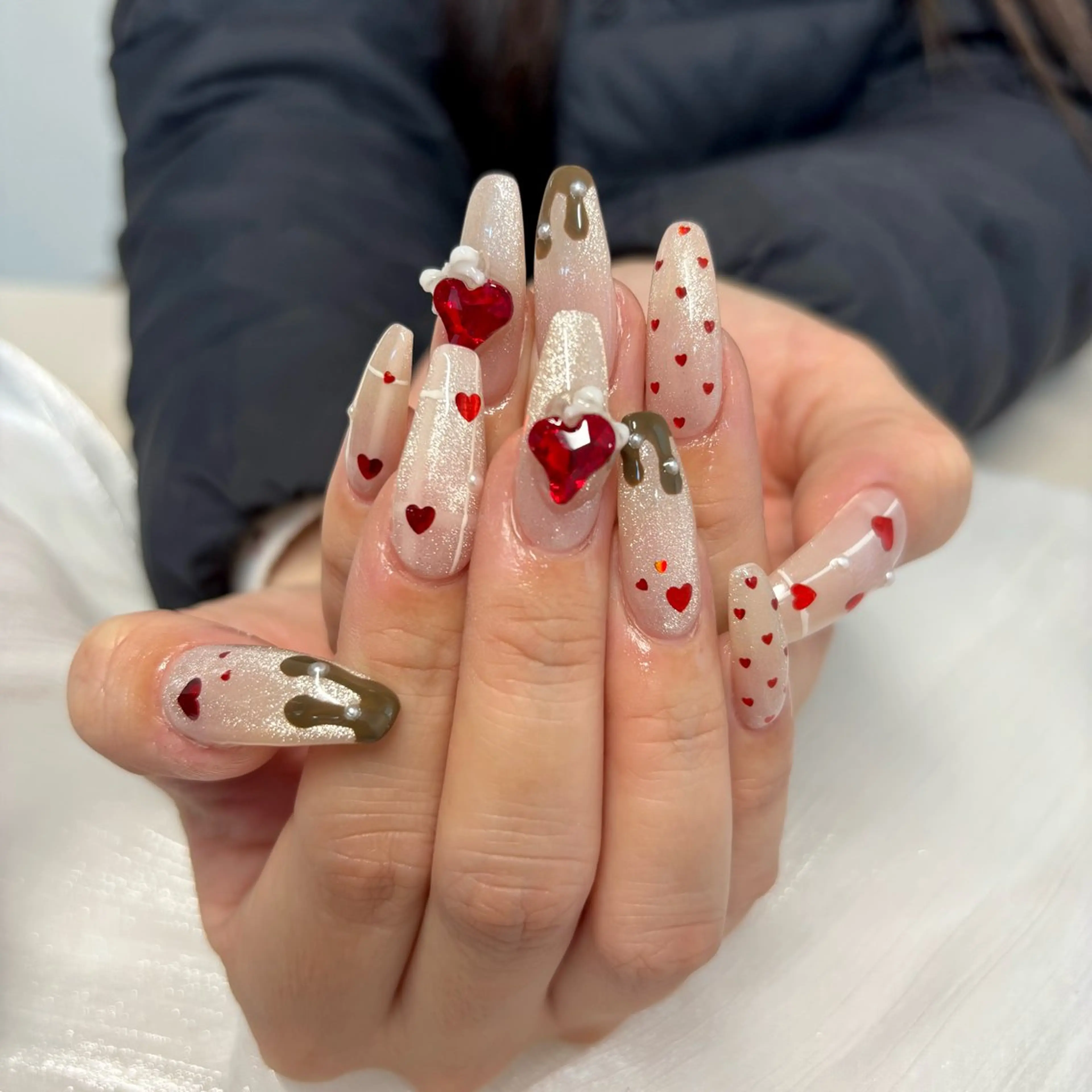 ネイル 持ち込み バレンタイン ハンドネイル soi. ソワのネイルデザイン