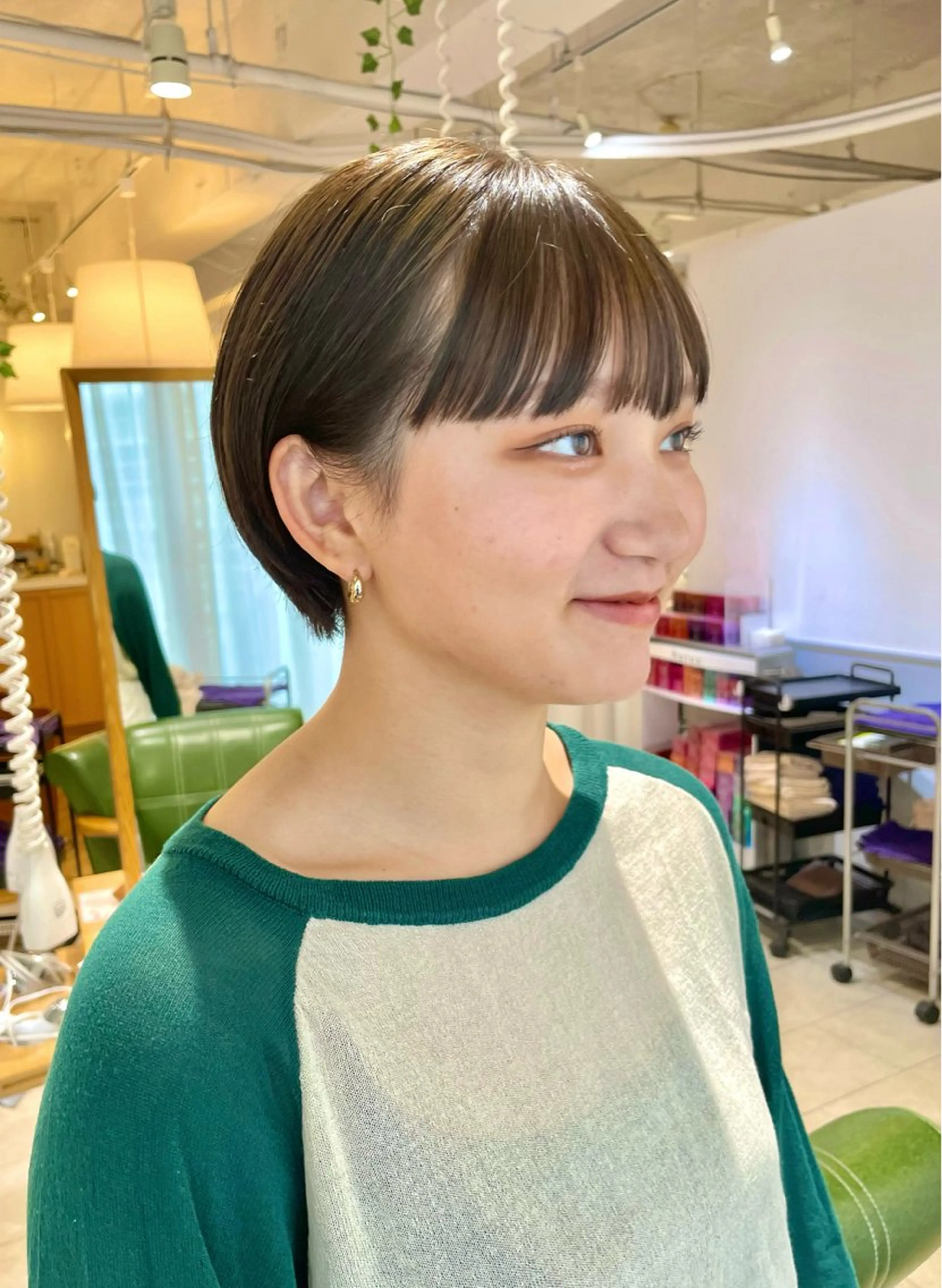 ショート カラー カット ヘアカラー トリートメント salowin梅田茶屋町north所属・くがれいじ 梅田/ショート/ボブのヘアスタイル