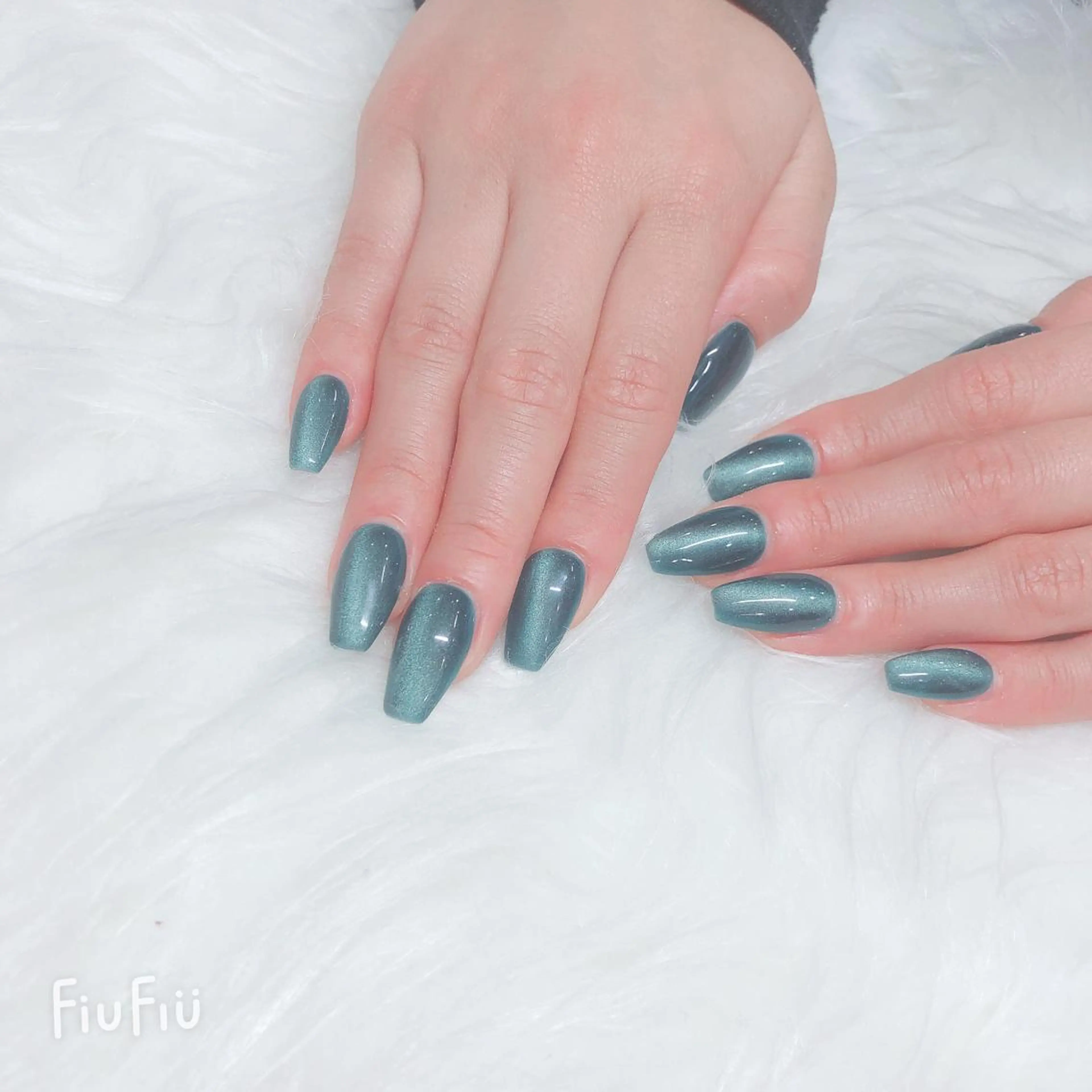 ネイル マグネットネイル ハンドネイル ハンドケア ハク キのネイルデザイン