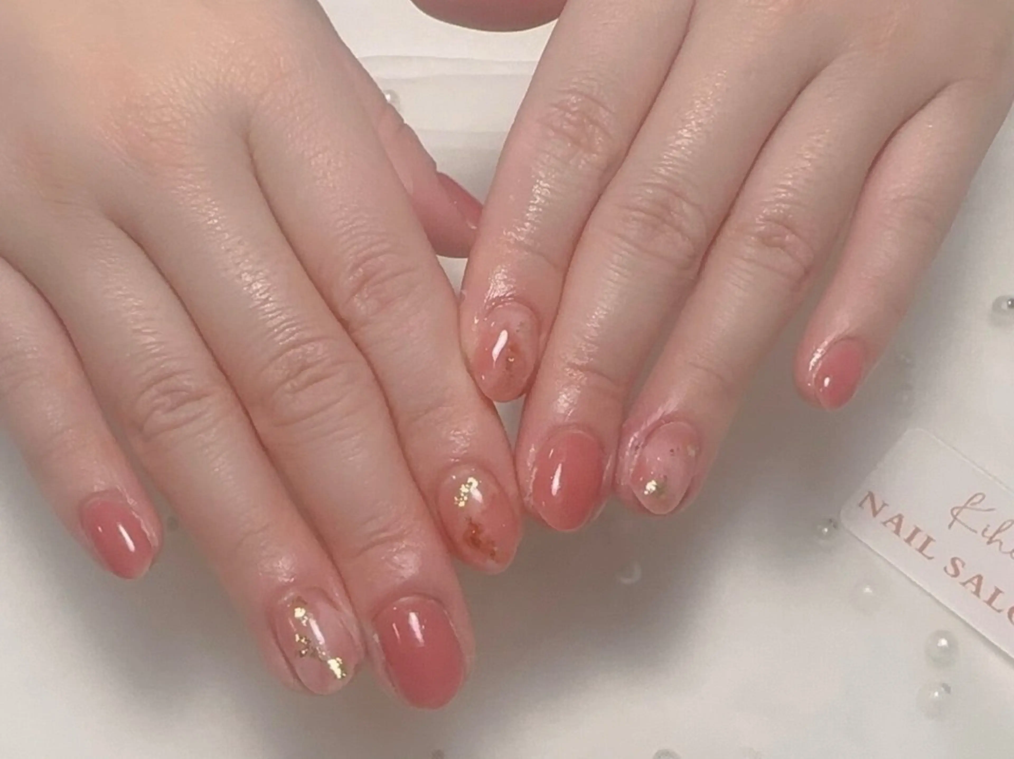 ネイル アートネイル フレンチネイル ジェルネイル グラデーション 韓国ネイル 村中 ハナのネイルデザイン