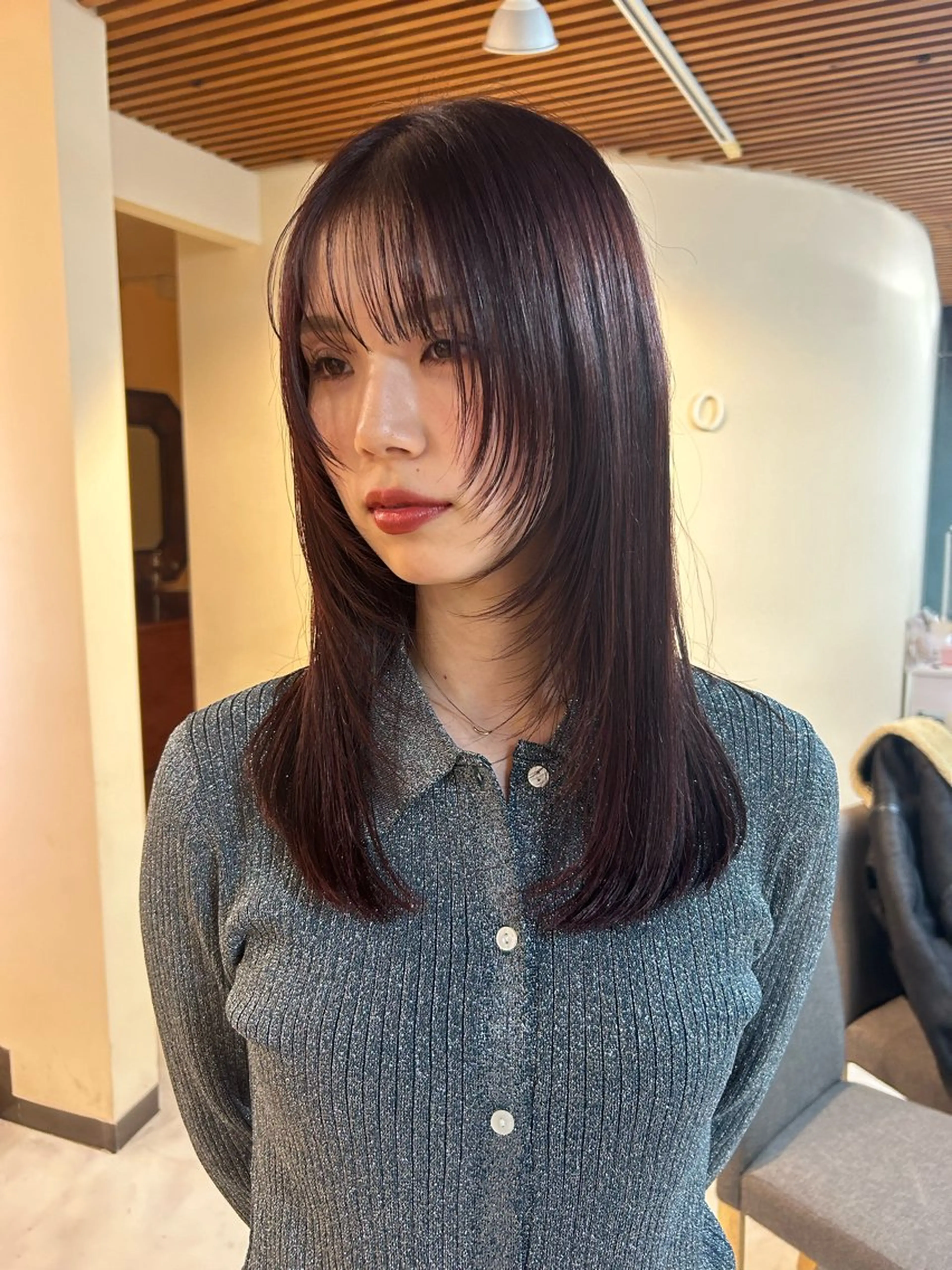 ブリーチなし暖色カラー/1stepトリートメント🍇🍃の写真