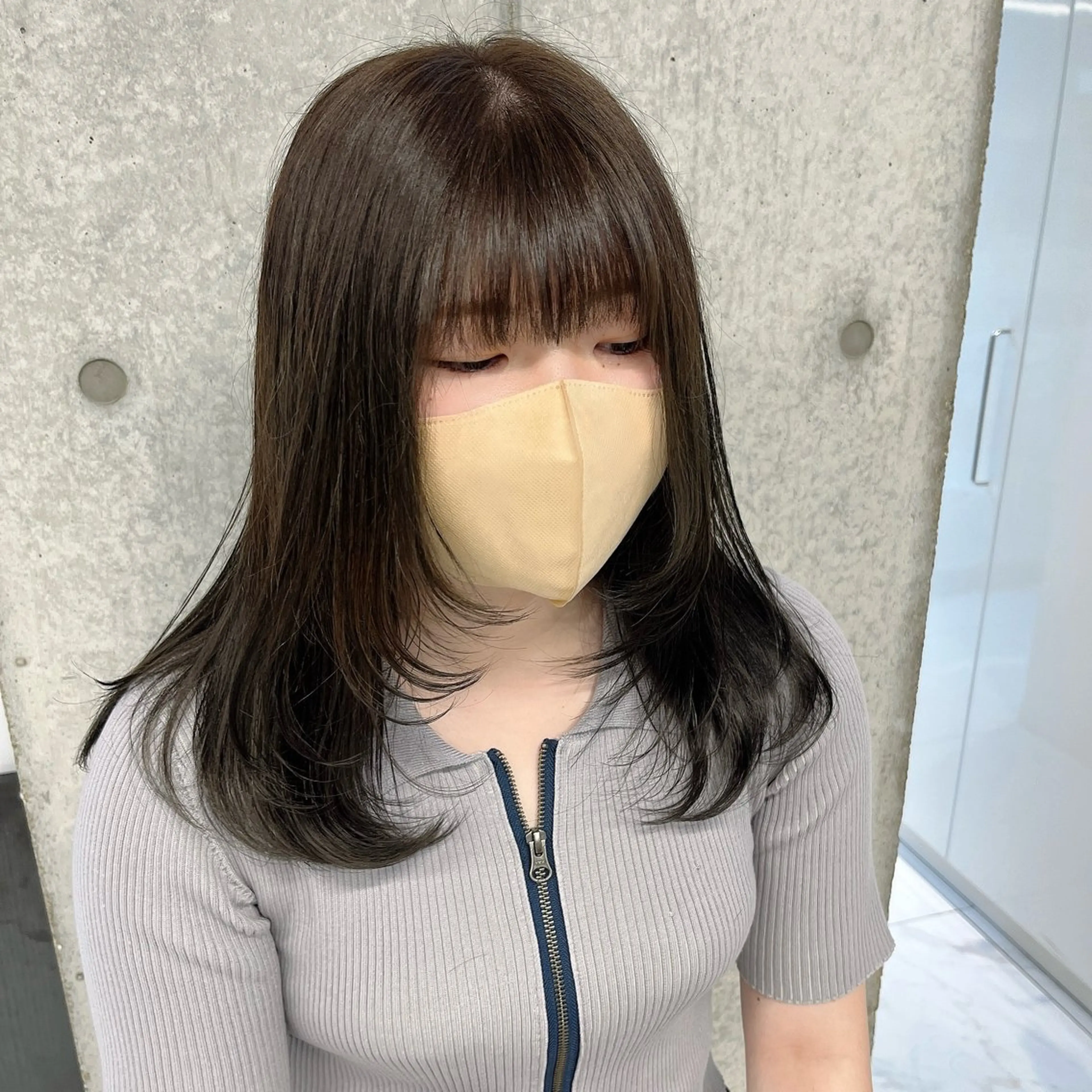 ミディアム レイヤーカット カット りおな/エクステ /ミルクティーカラーのヘアスタイル