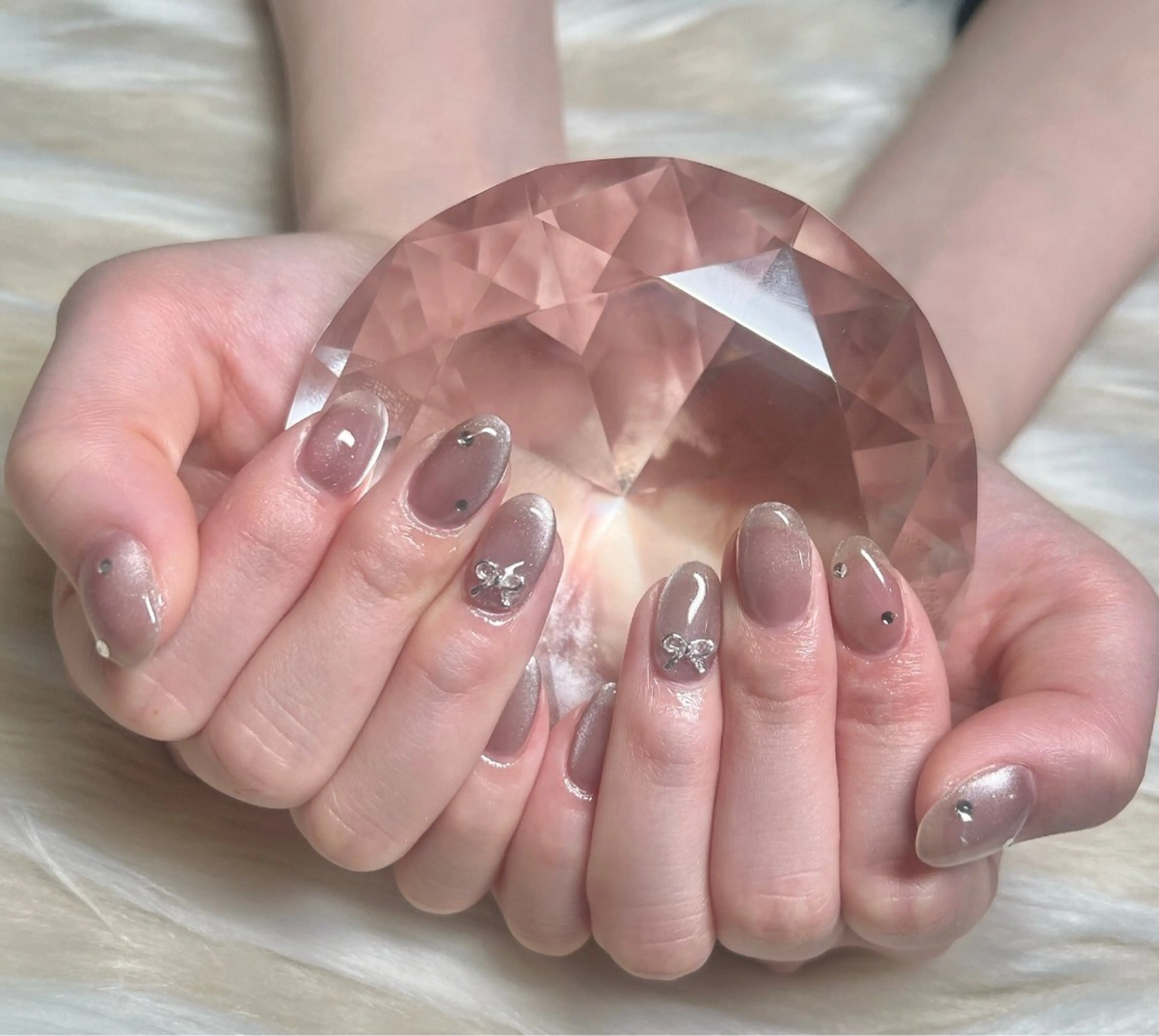 ネイル 長さ出し フレンチネイル ジェルネイル グラデーション 韓国ネイル ハンドネイル Nail&eye Belire 新宿のネイルデザイン