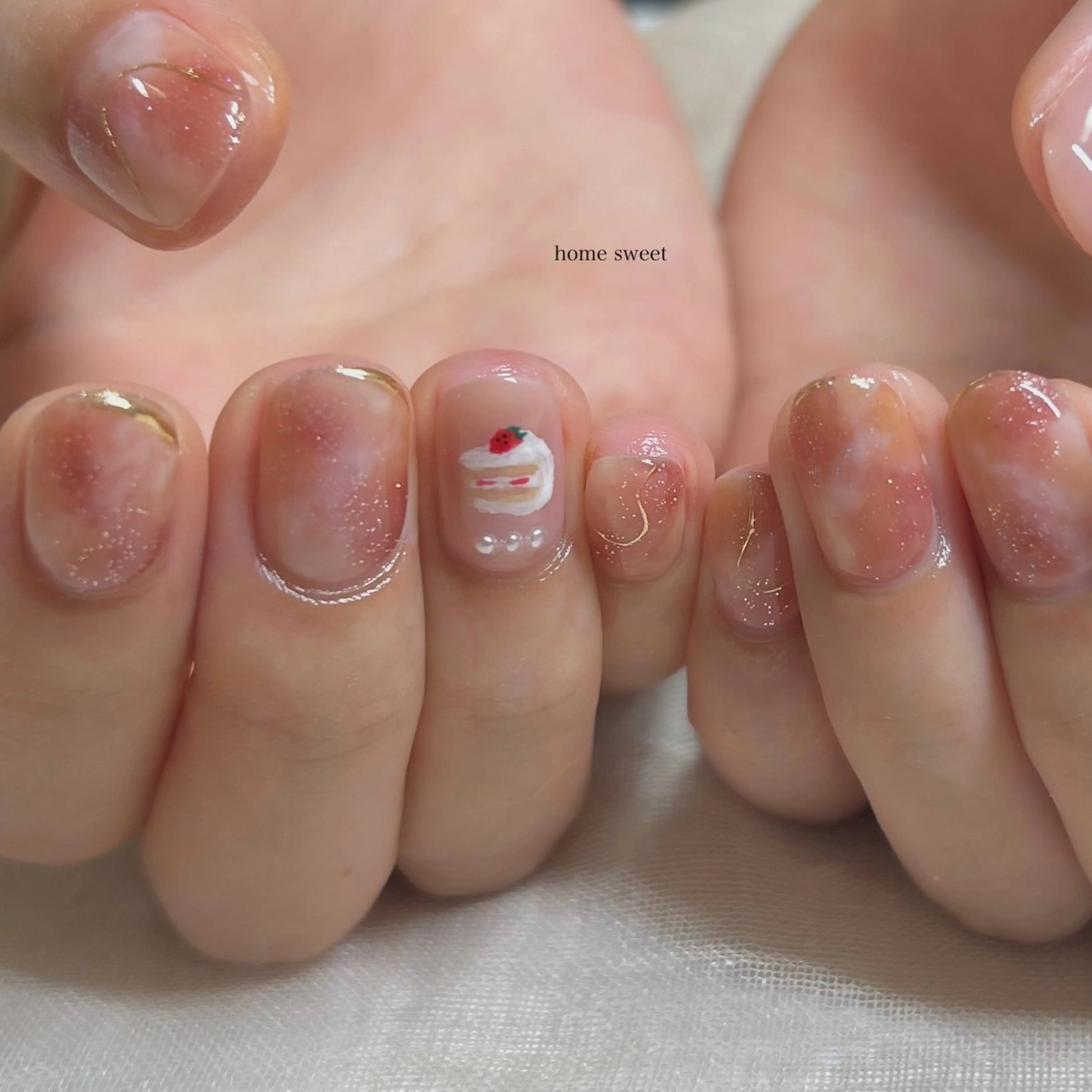 ショート ハンドネイル ショートネイル. Home sweetのネイルデザイン