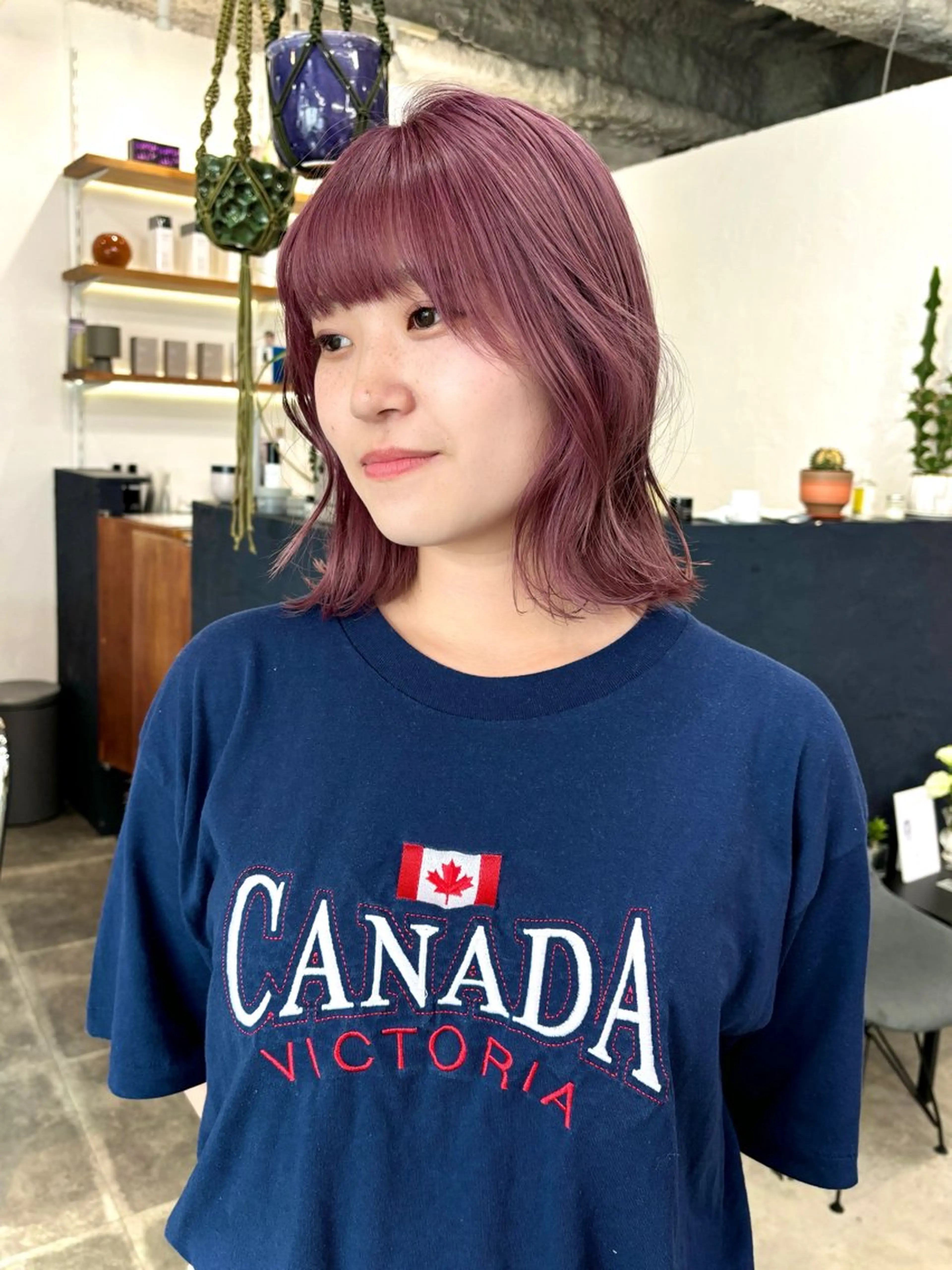 ミディアム カラー アッシュ ベージュカラー ブリーチ ブラウンカラー カシス 暖色カラー/天神/ ヘイマサクラのヘアスタイル