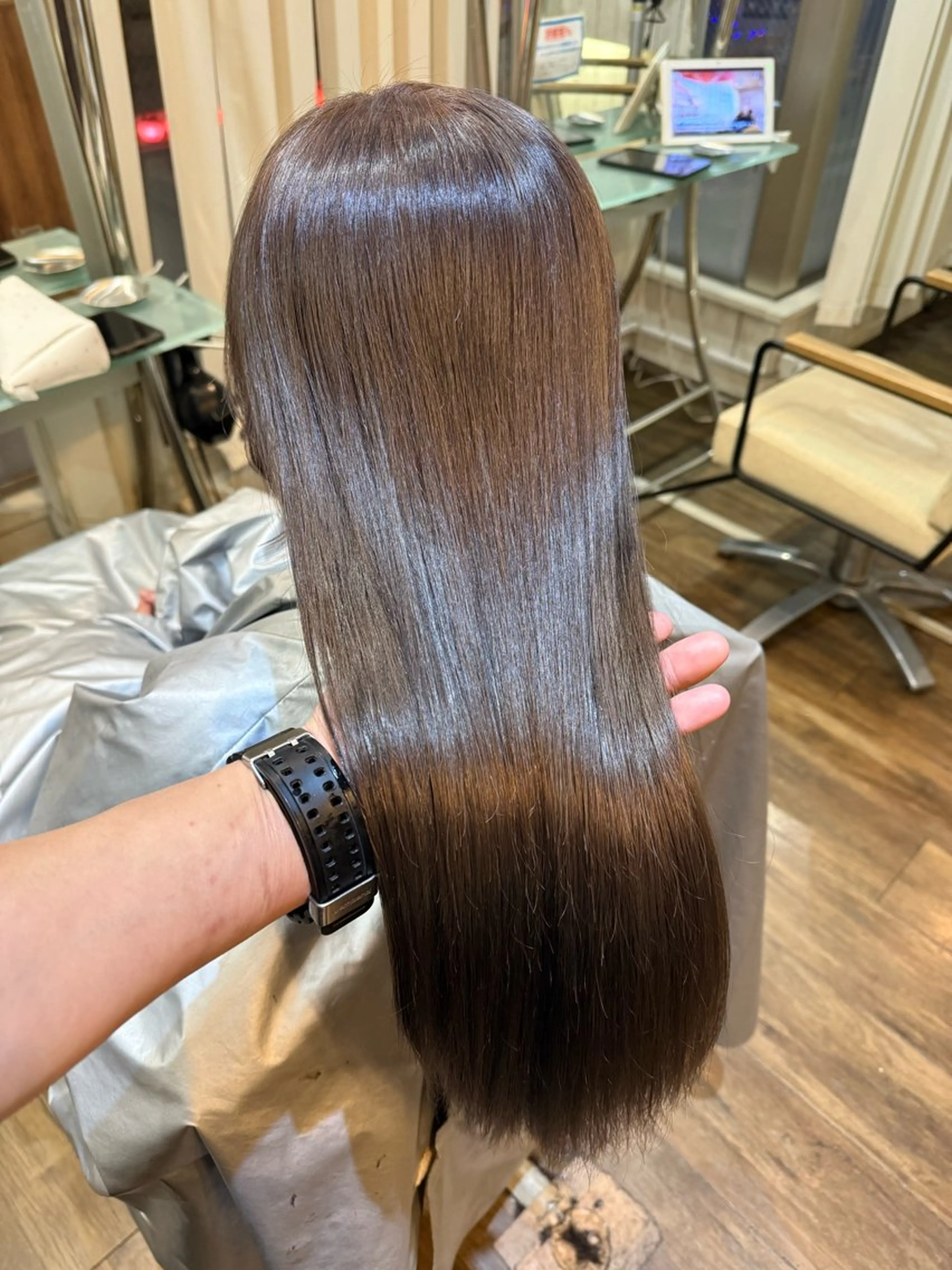 ミディアム カラー パーマ ヘアアレンジ アッシュ バレイヤージュ ベージュカラー ブリーチ 透明感カラー RecheRche【池袋】所属・👑指名率No.1 👑坂口飛翔のヘアスタイル