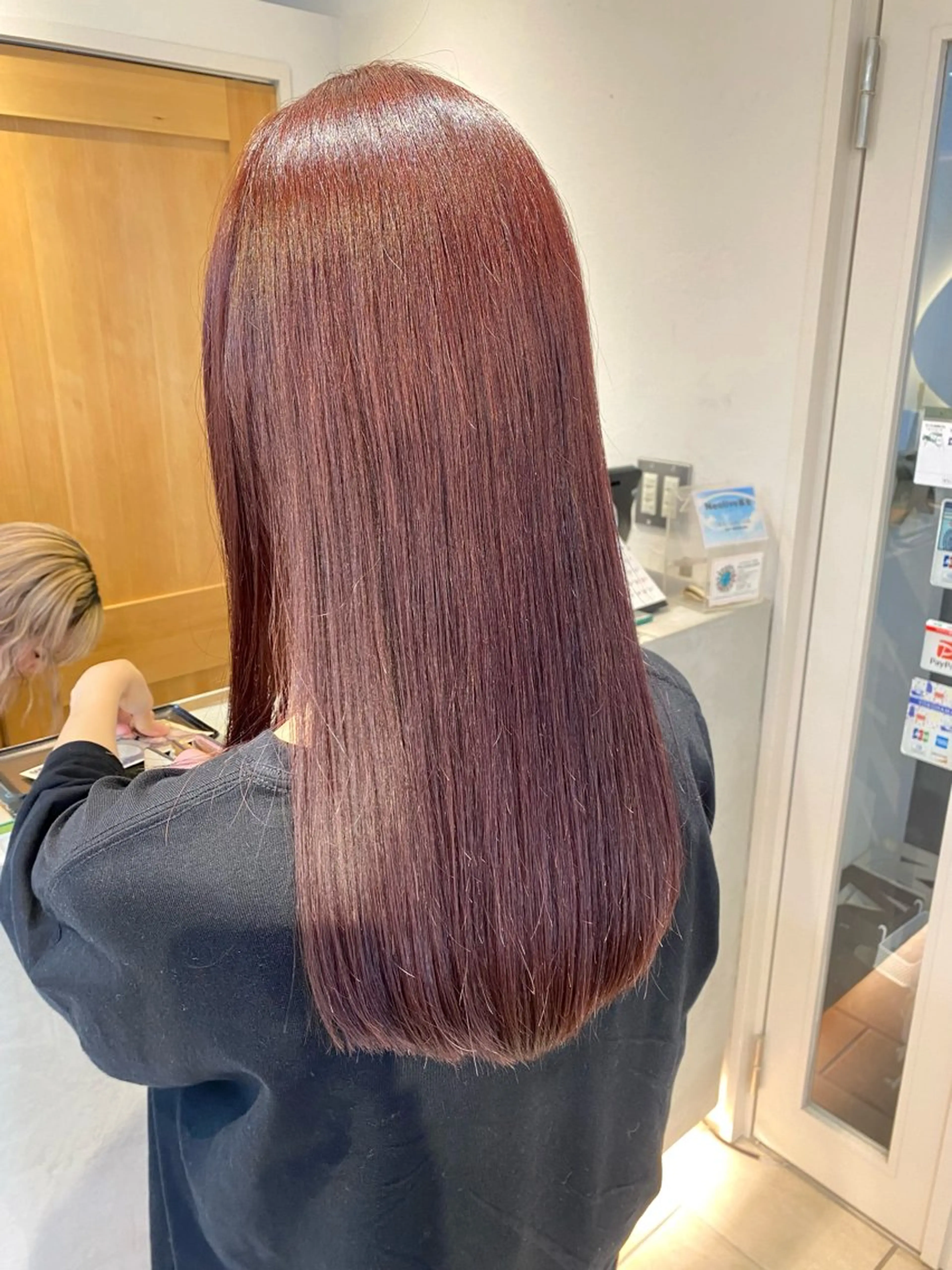 ロング カラー ブラウンカラー ダブルカラー ピンクカラー ピンクブラウン カット ヘアカラー Aya　ブリーチなし 🌱　ダブルカラーのヘアスタイル