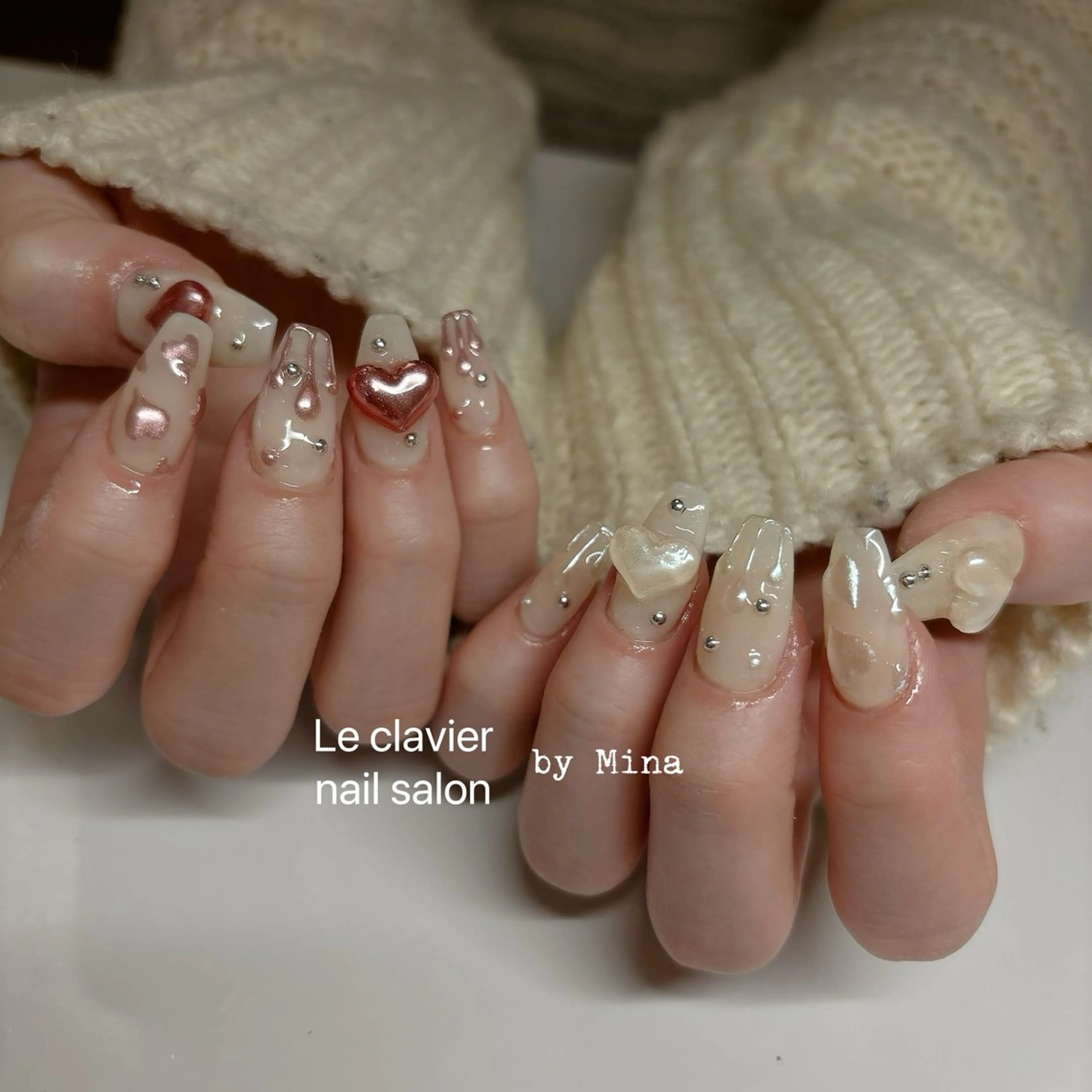 ネイル 長さ出し ジェルネイル パラジェル スカルプネイル ソフトジェル ハンドネイル ハンドケア Mina Nailのネイルデザイン