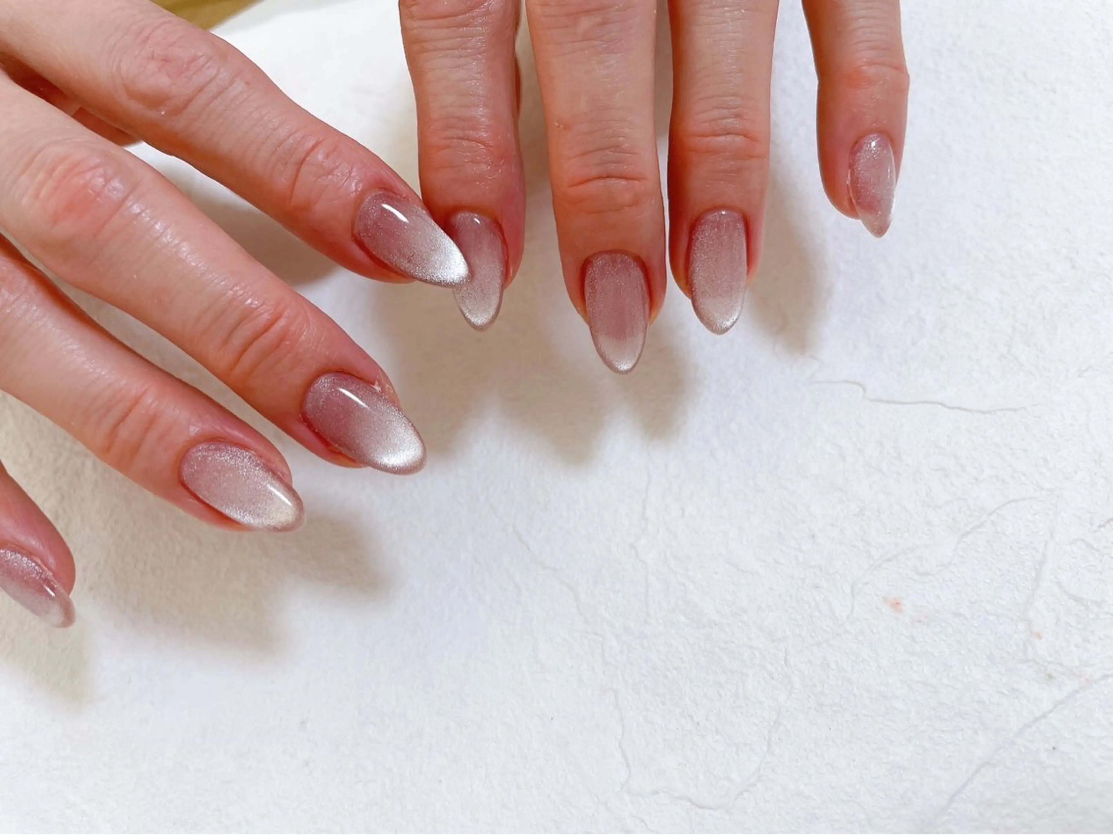 ネイル オーロラネイル フットネイル フレンチネイル ジェルネイル 韓国ネイル Mogu nail 二子玉川のネイルデザイン