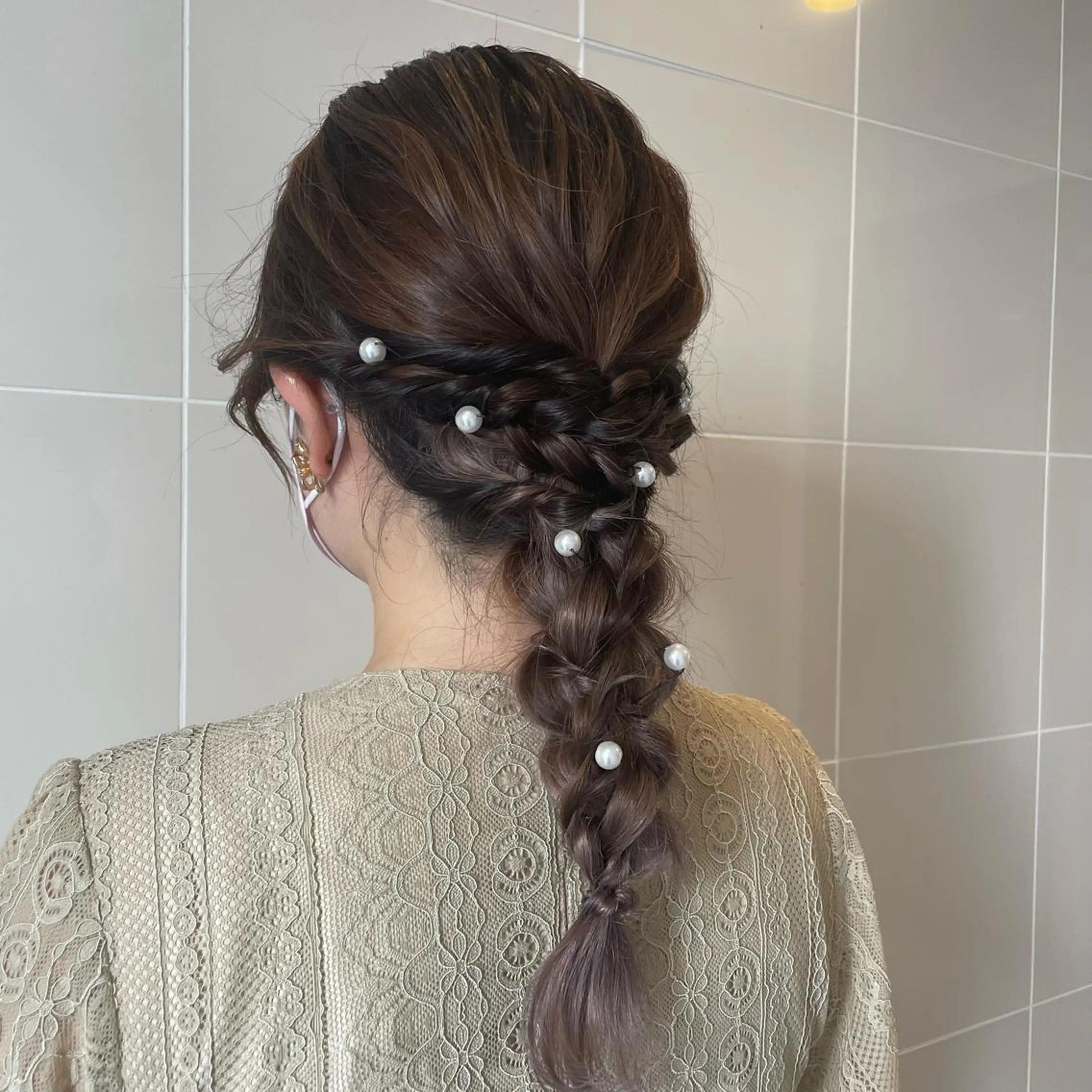セミロング ヘアアレンジ ヘアセット T Ayaのヘアスタイル