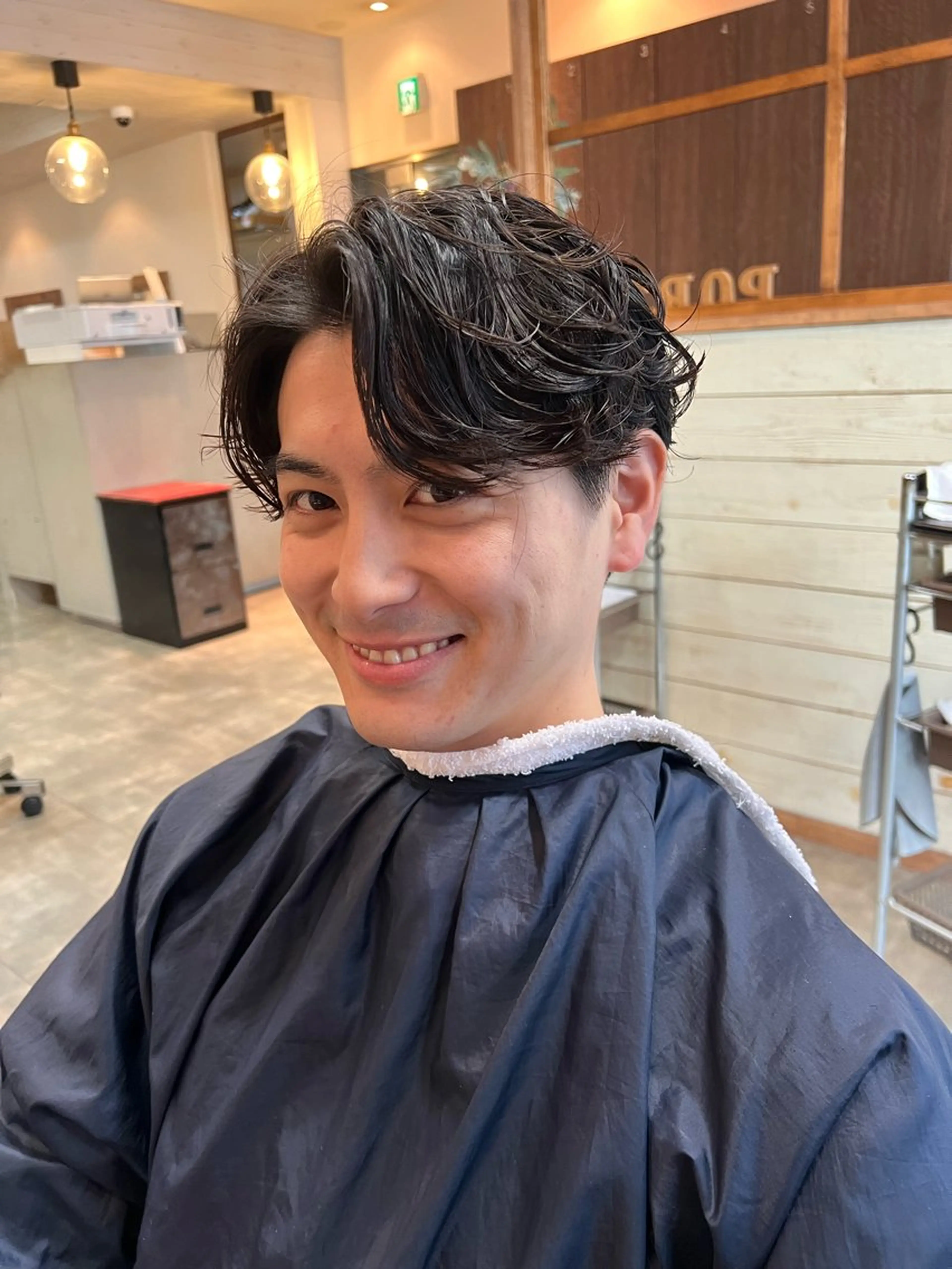 ショート メンズ カット パーマ little  porto所属・透明感・艶感 小坂隼斗のヘアスタイル