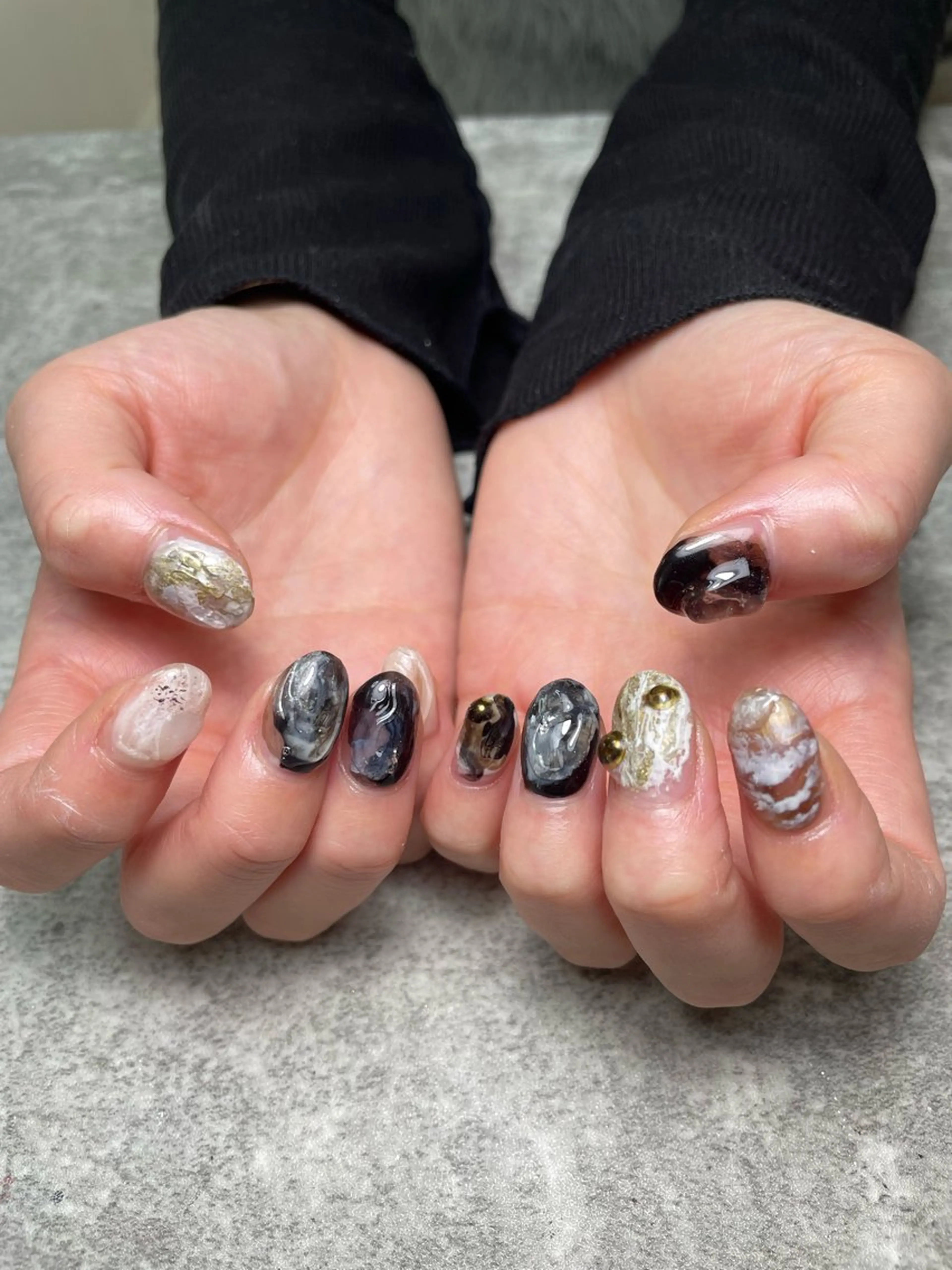 ネイル ニュアンスネイル ハンドネイル RISA joie nailのネイルデザイン