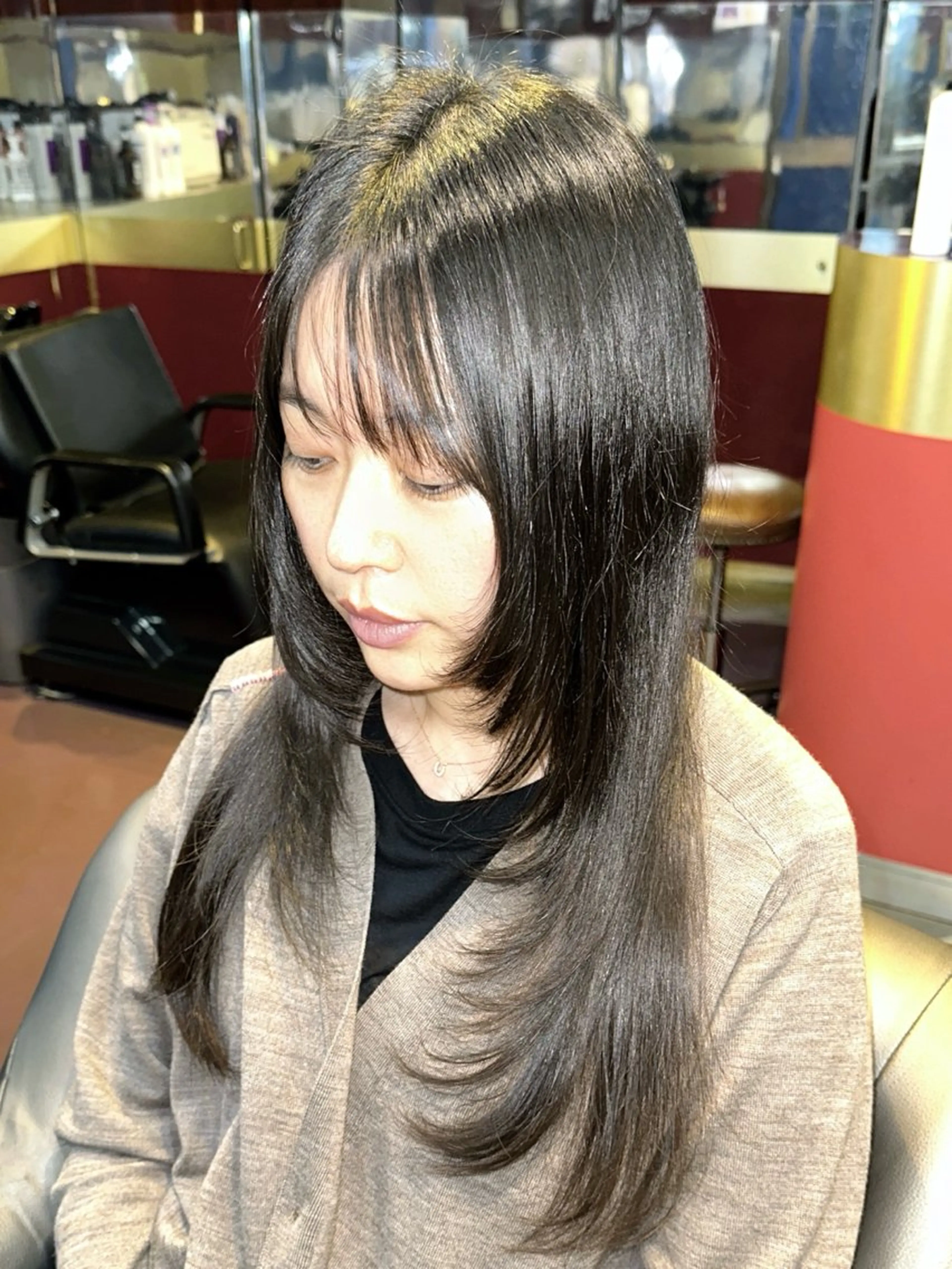 ロング レイヤーカット/ カラー/長谷恵花のヘアスタイル