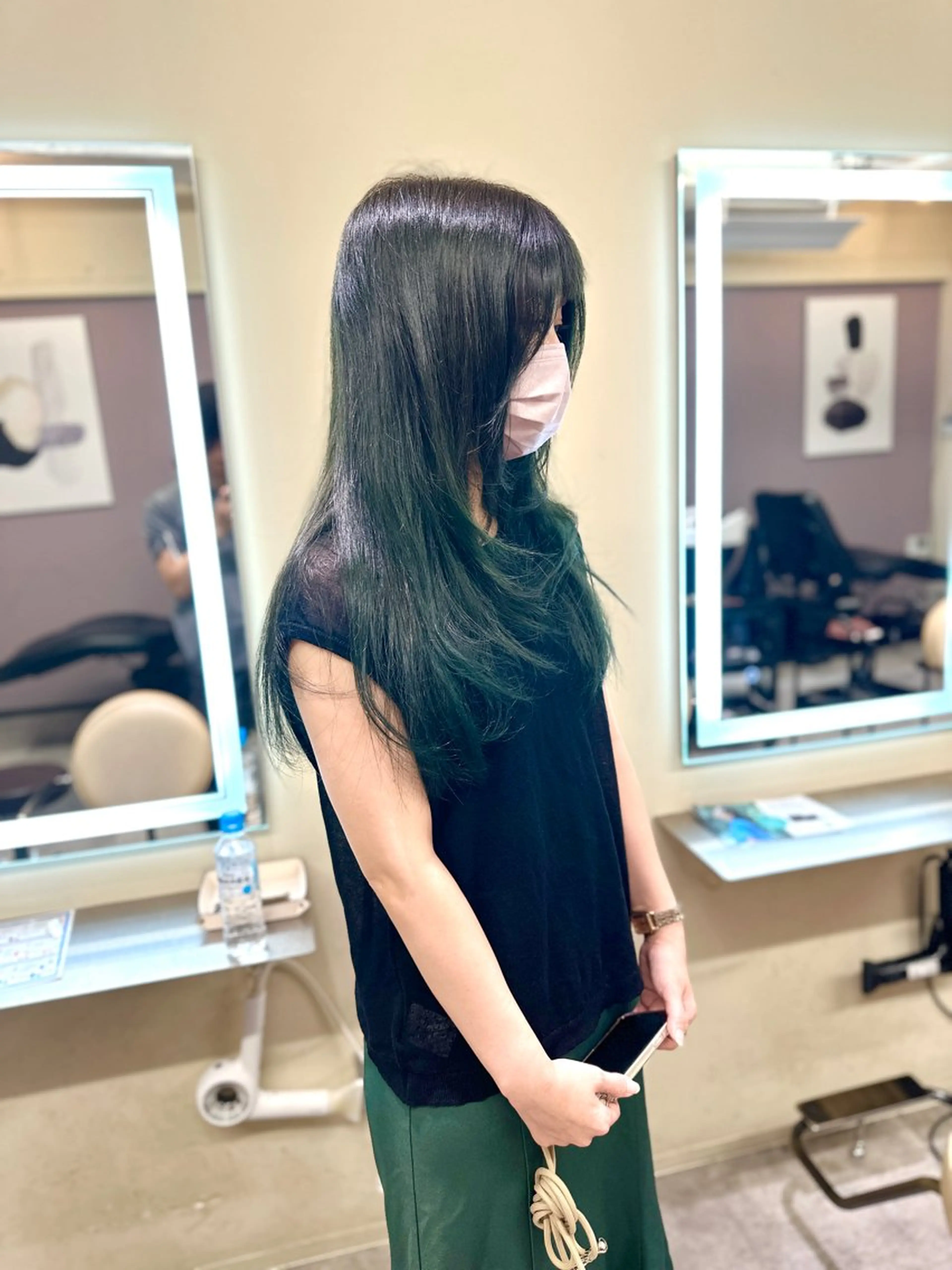 ロング カラー アディクシーカラー バレイヤージュ ブリーチ デザインカラー ダブルカラー カット ヘアカラー トリートメント opus 店長大和 レイヤー/赤み消しのヘアスタイル