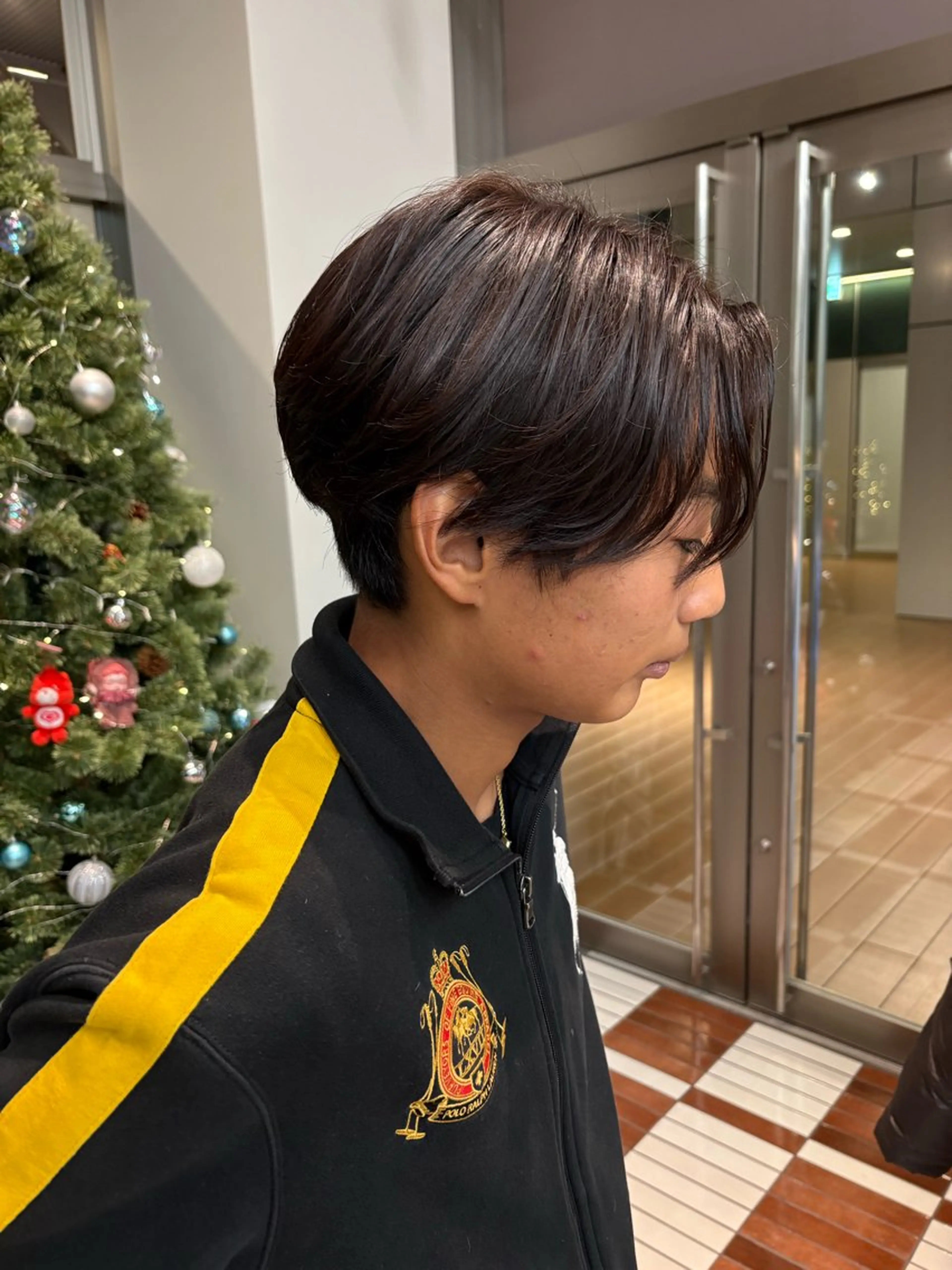 カラー メンズ ブラウンカラー ヘアカラー トリートメント 名古屋栄カラーモデル sayoのヘアスタイル