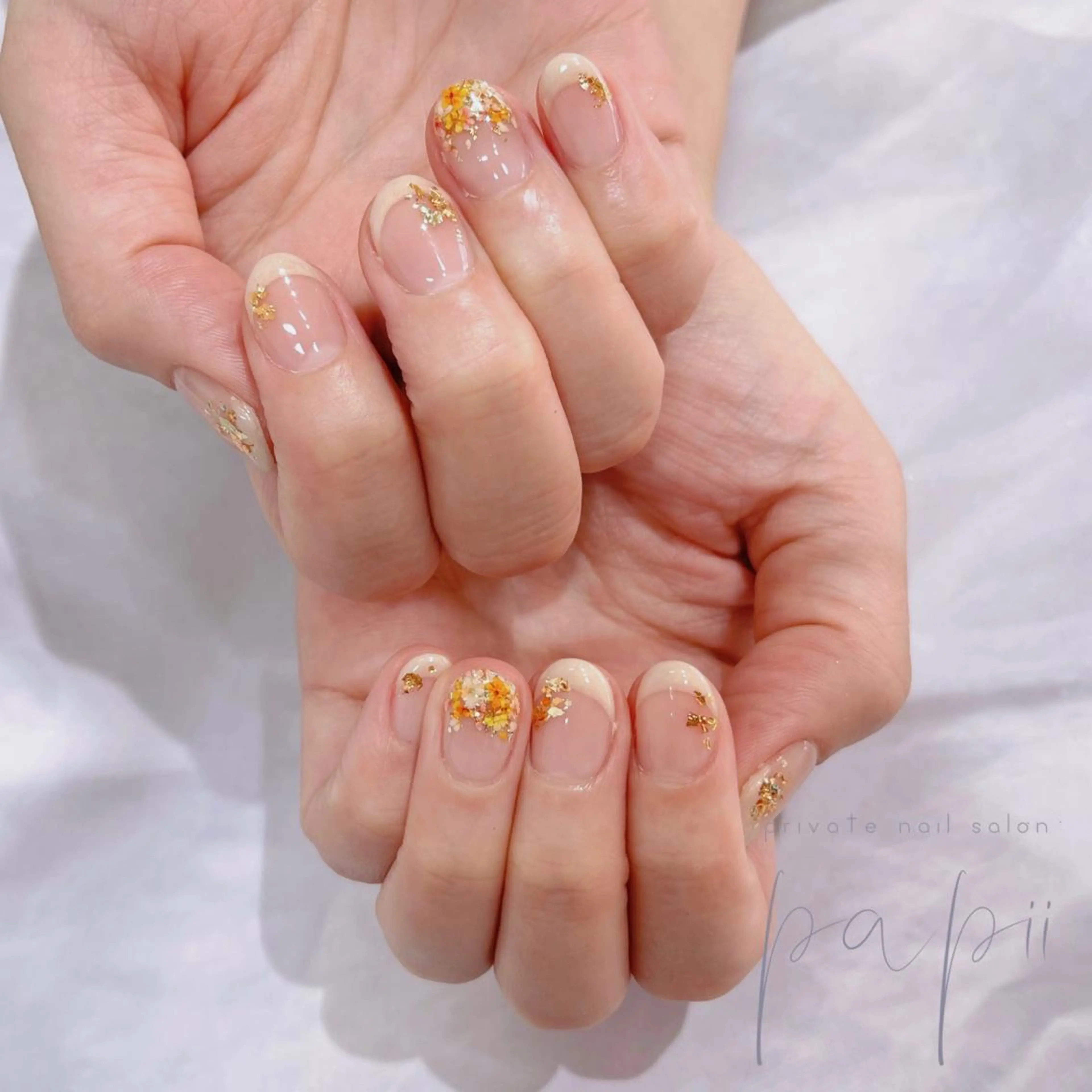 ネイル フレンチネイル グラデーション ハンドネイル private nail salon papii所属・papii☆ kurodaのネイルデザイン