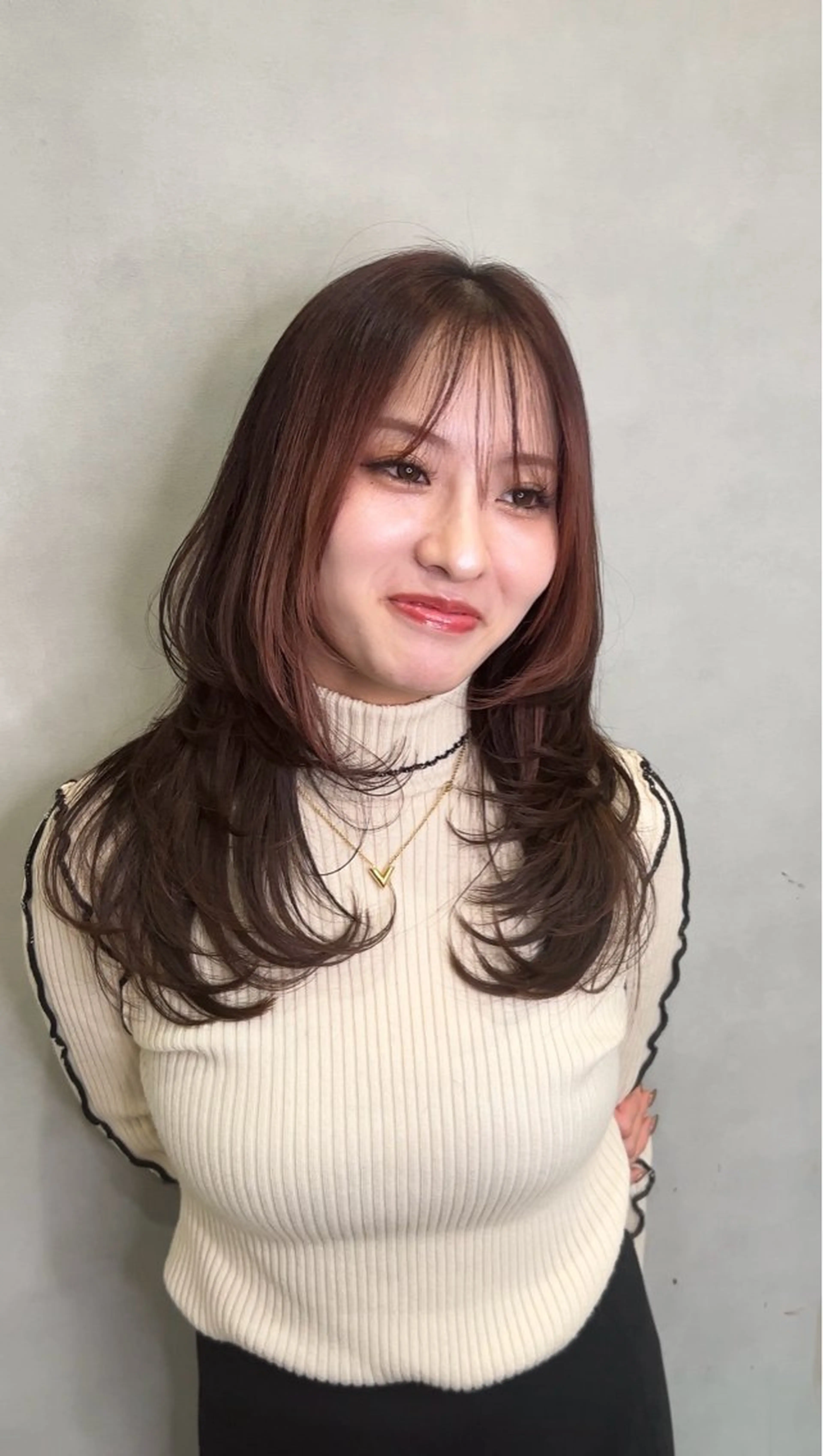 ロング カラー アディクシーカラー ブリーチ デザインカラー ハイライトカラー イルミナカラー カット 野田阪神/レイヤー/ ハイライト/yuuのヘアスタイル