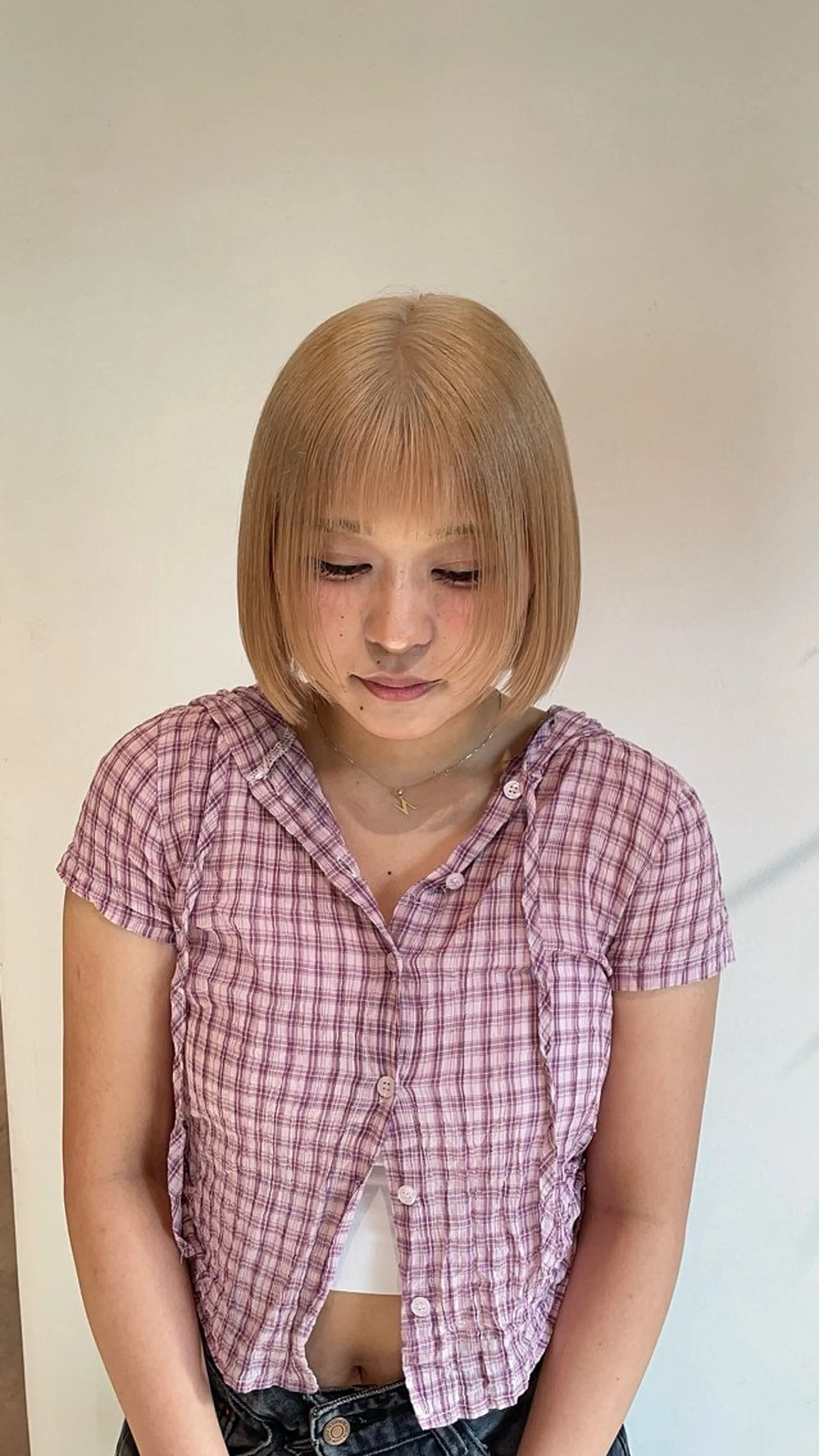 ミディアム カラー 渋谷/レイヤーボブ・ 透明感カラーしょうごのヘアスタイル