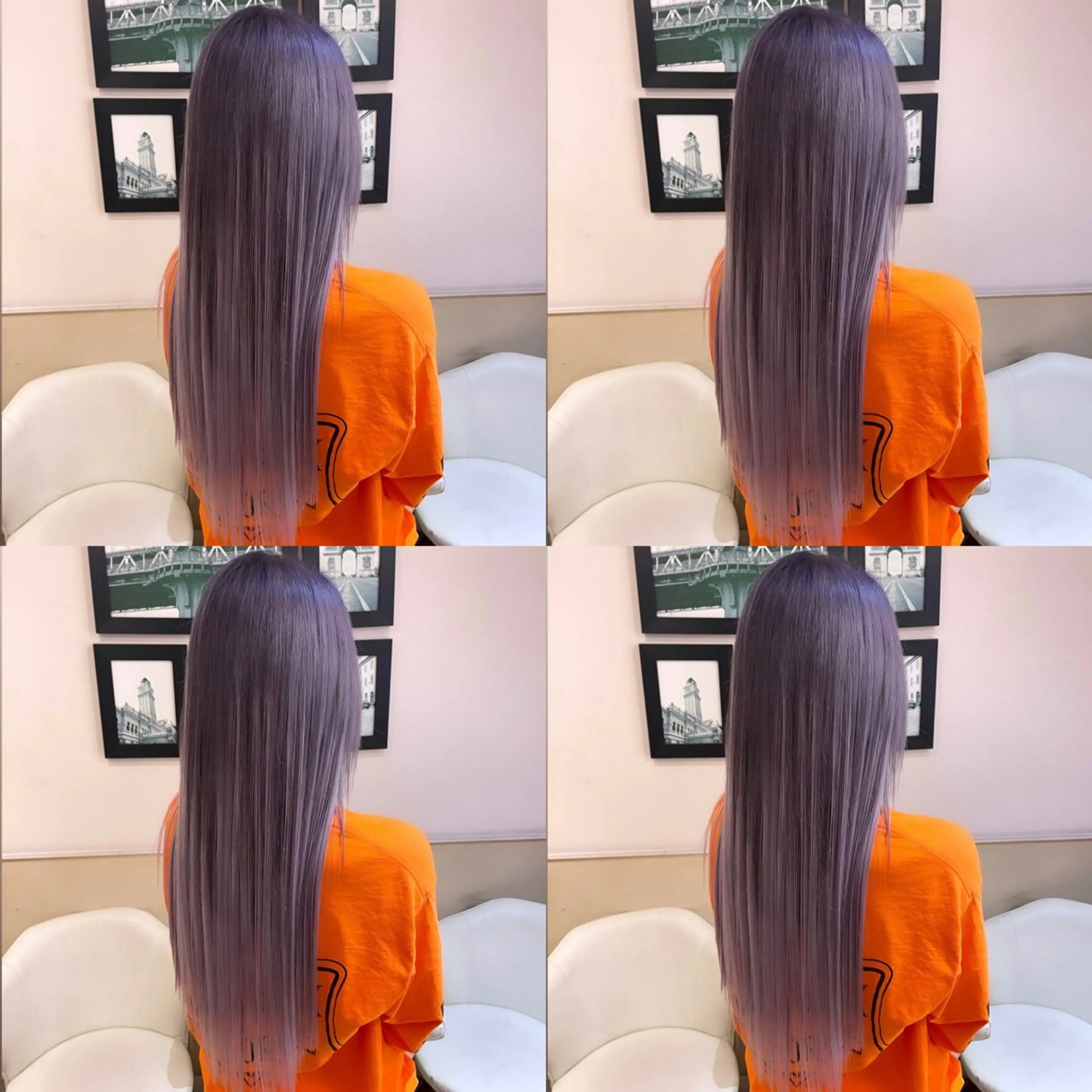 ロング カラー シールエクステ ラベンダーカラー エクステ 🌟トップデザイナー 高橋🌟のヘアスタイル