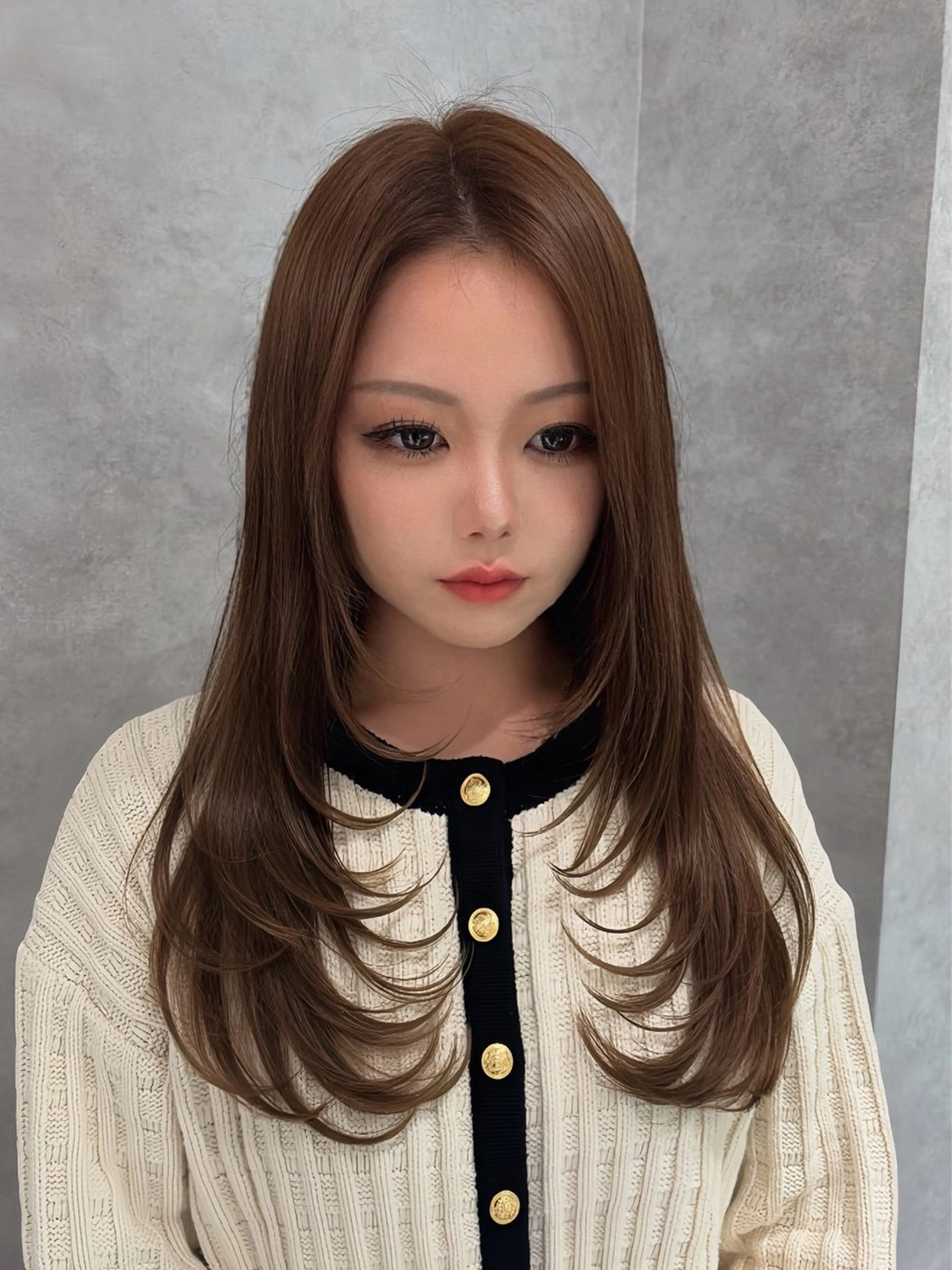 ロング カラー レイヤーカット カット ヘアカラー 🥇KEN /レイヤー/艶カラーのヘアスタイル