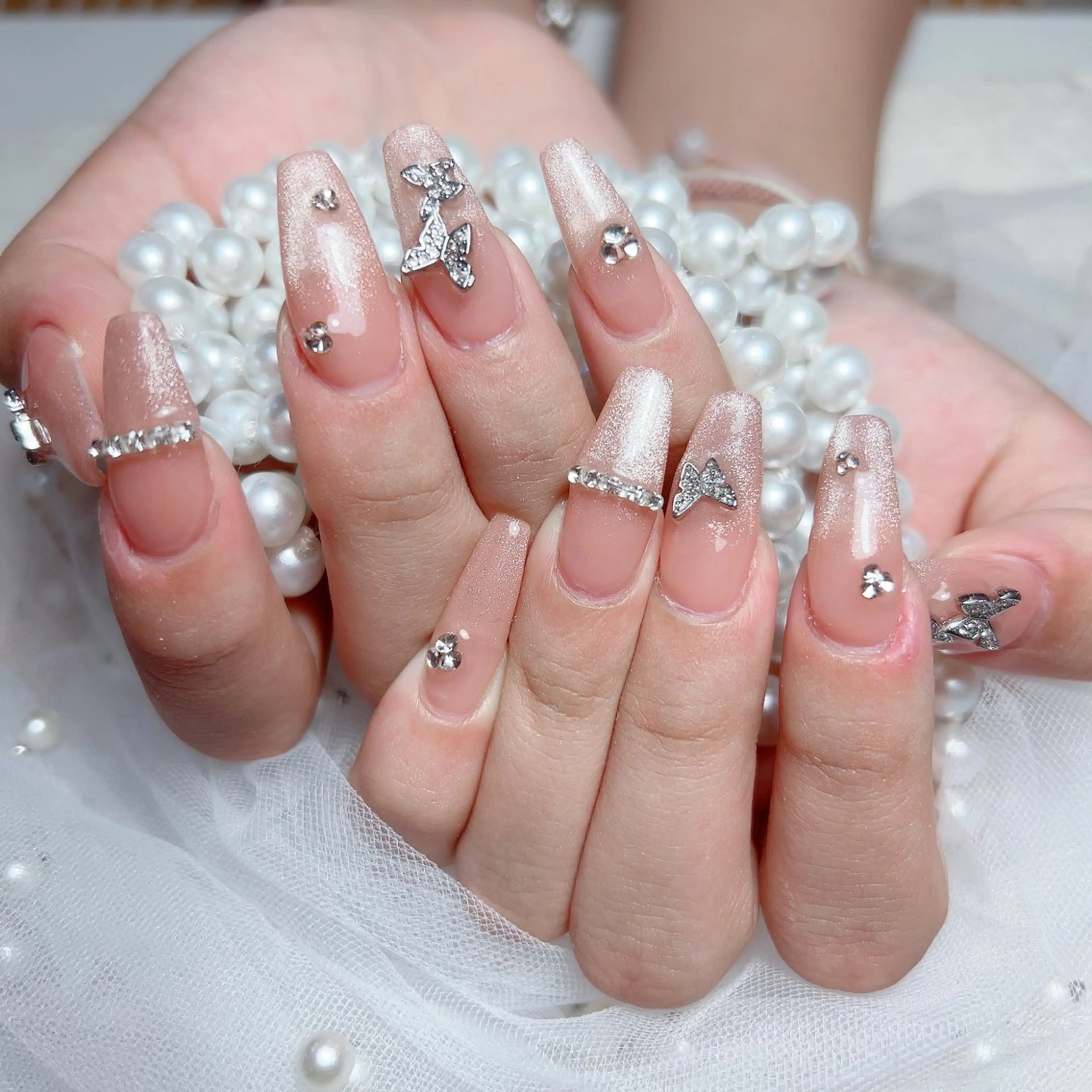 ネイル ハンドネイル M🌷nail 長さだし専門店のネイルデザイン