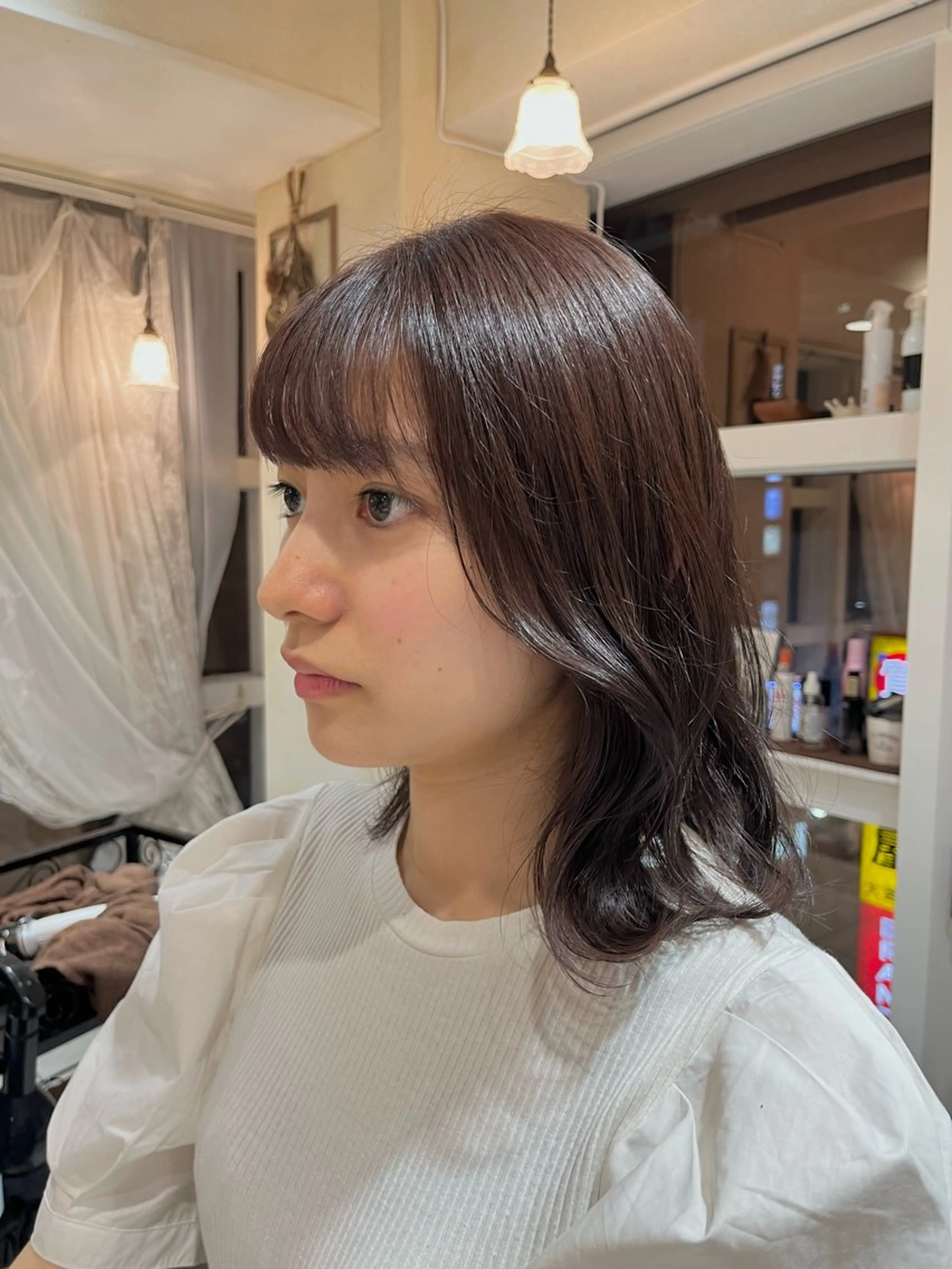 カラー 清水 菜花のヘアスタイル