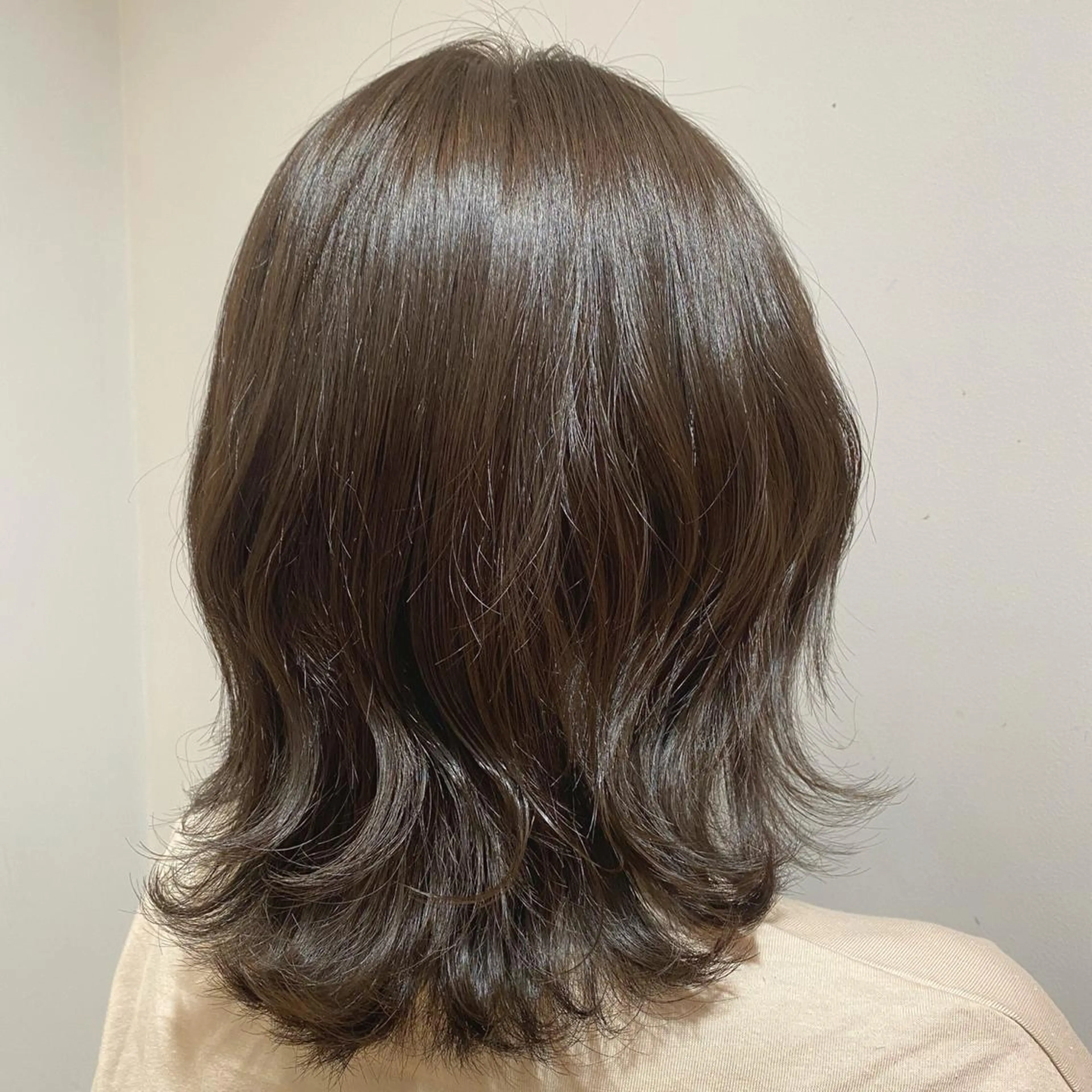 ミディアム カラー 透明感カラー なみまきパーマ/ボブ パーマ🌼杉田 萌恵のヘアスタイル