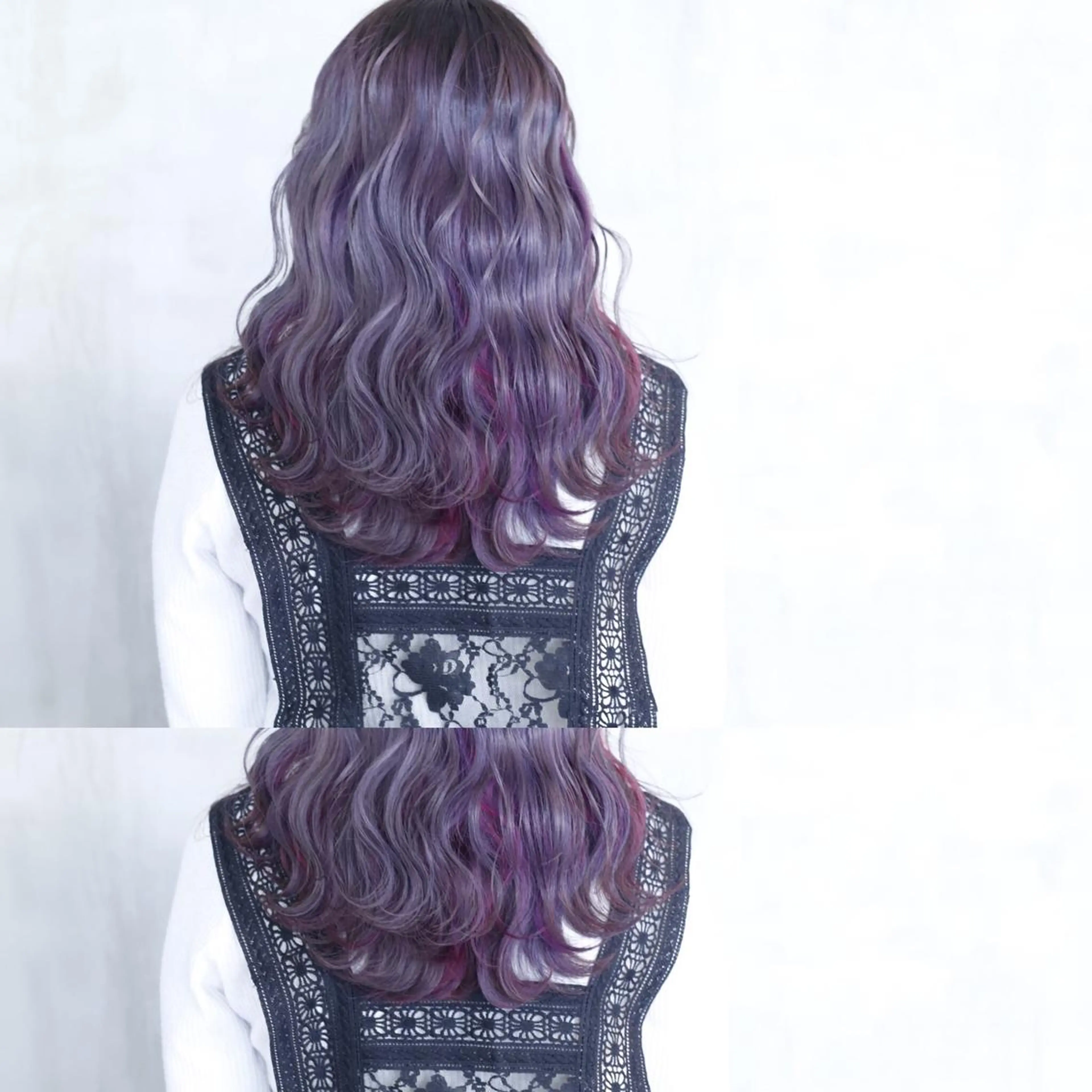 ロング カラー パープルカラー ill.所属・ill［イル］大須 ダブルカラー髪質改善のヘアスタイル