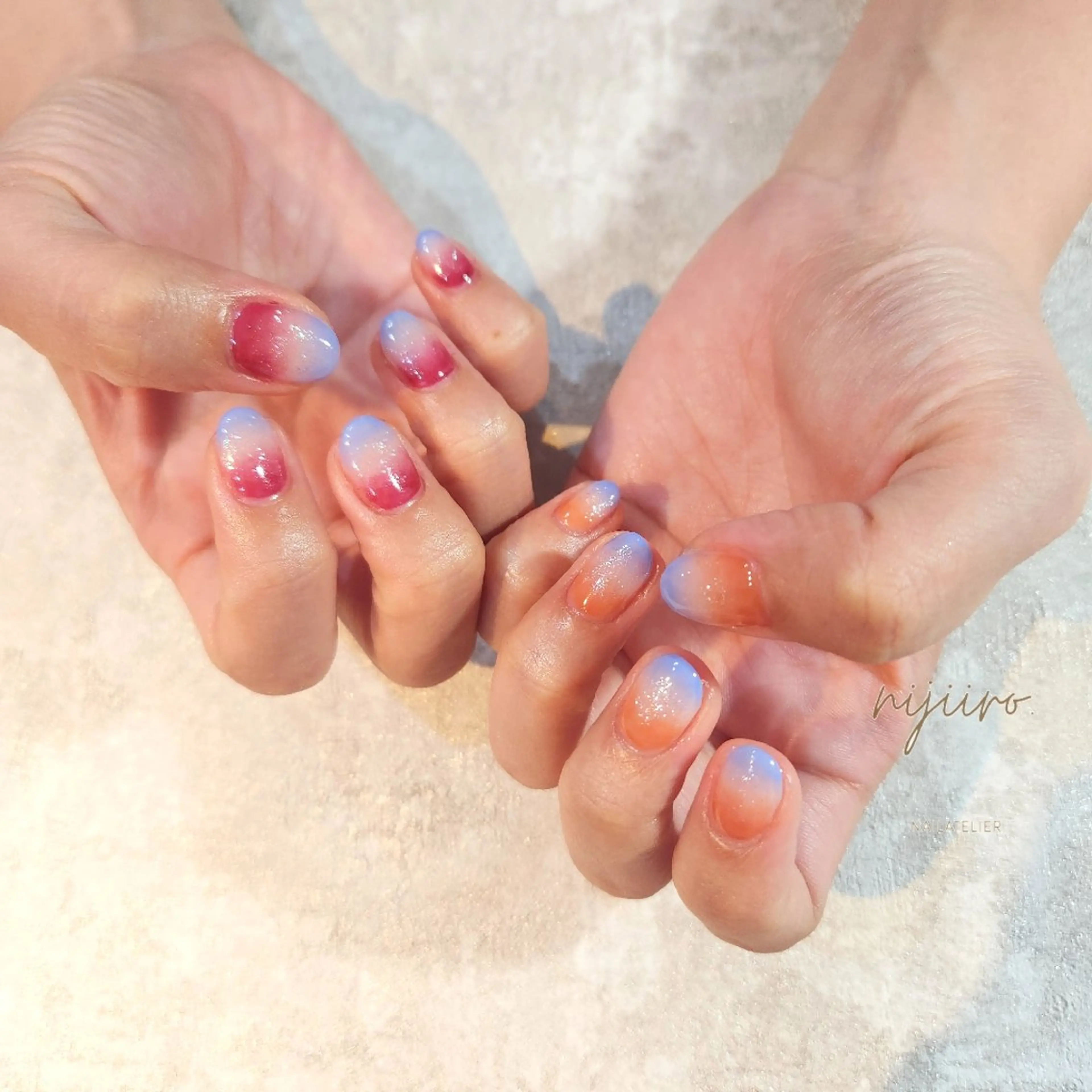 ネイル グラデーション ハンドネイル nailatelier nijiiro.所属・nijiiro🌈 サトウのネイルデザイン
