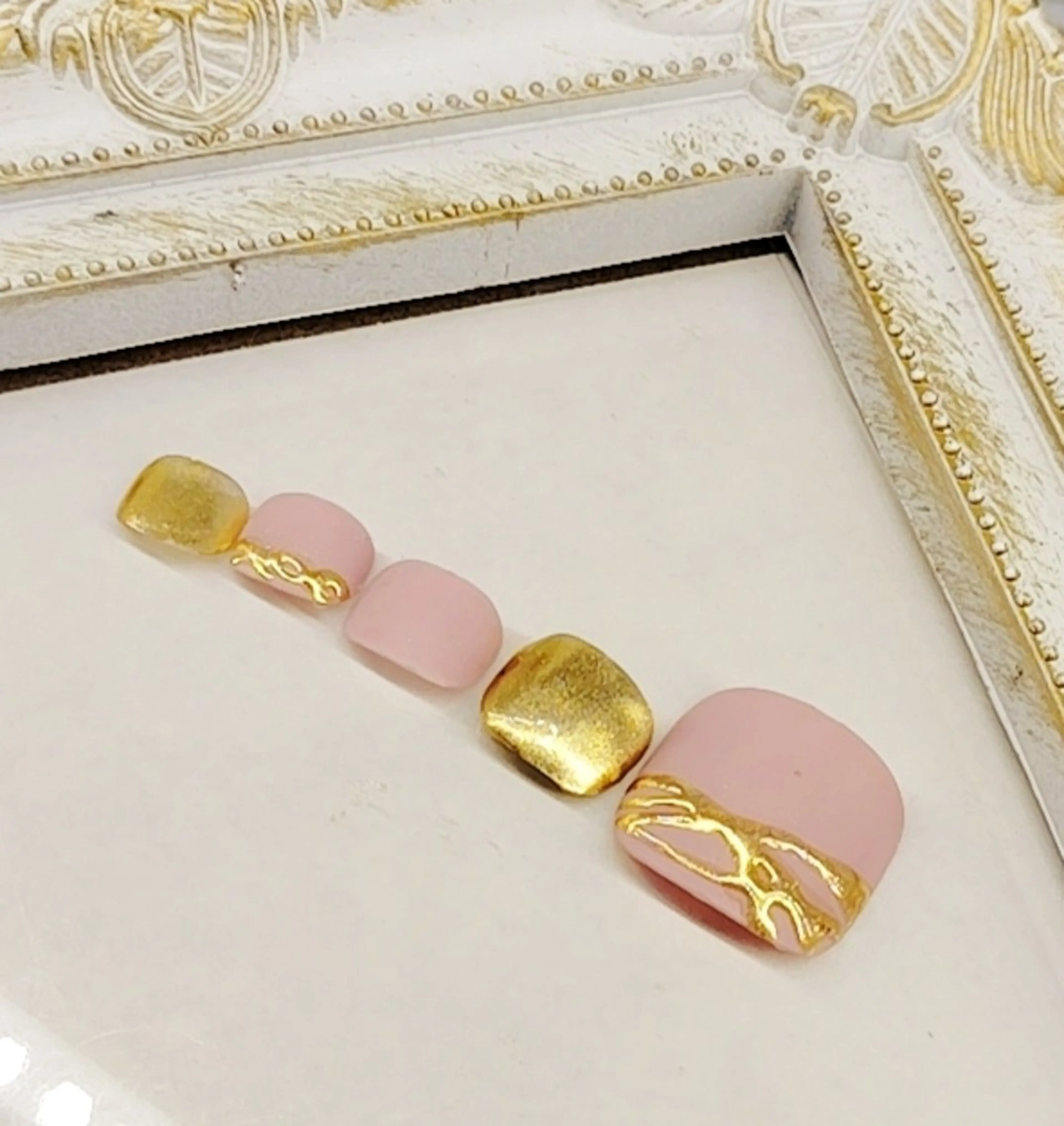 ネイル マットネイル ミラーネイル シンプルネイル フットネイル Jewel SecretBaseのネイルデザイン