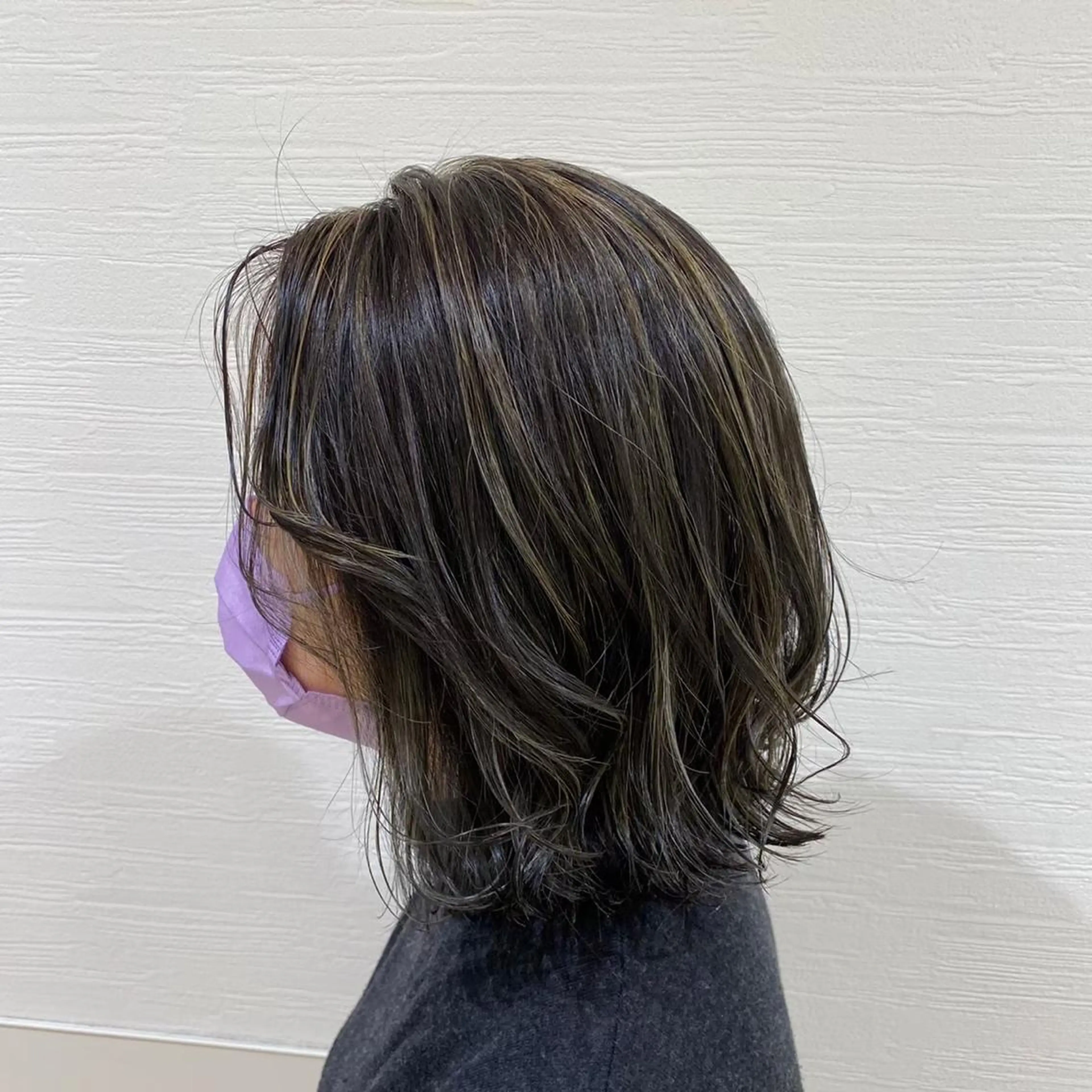 ミディアム カラー 波巻パーマ/毛流れ パーマ☘️りゅうせいのヘアスタイル