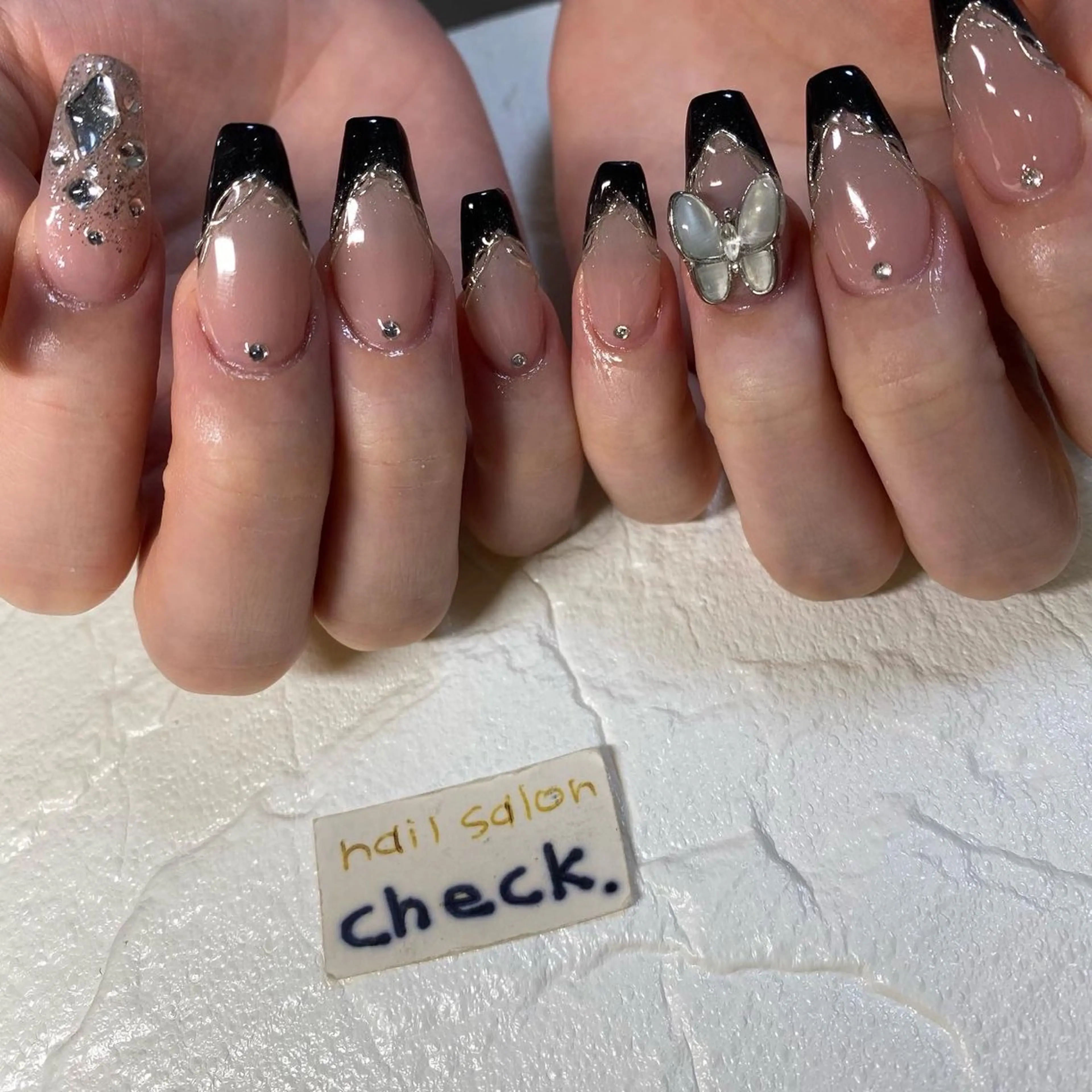 ネイル アートネイル ニュアンスネイル スカルプネイル 春ネイル 夏ネイル ハンドネイル ーCHECKー ちあきのネイルデザイン