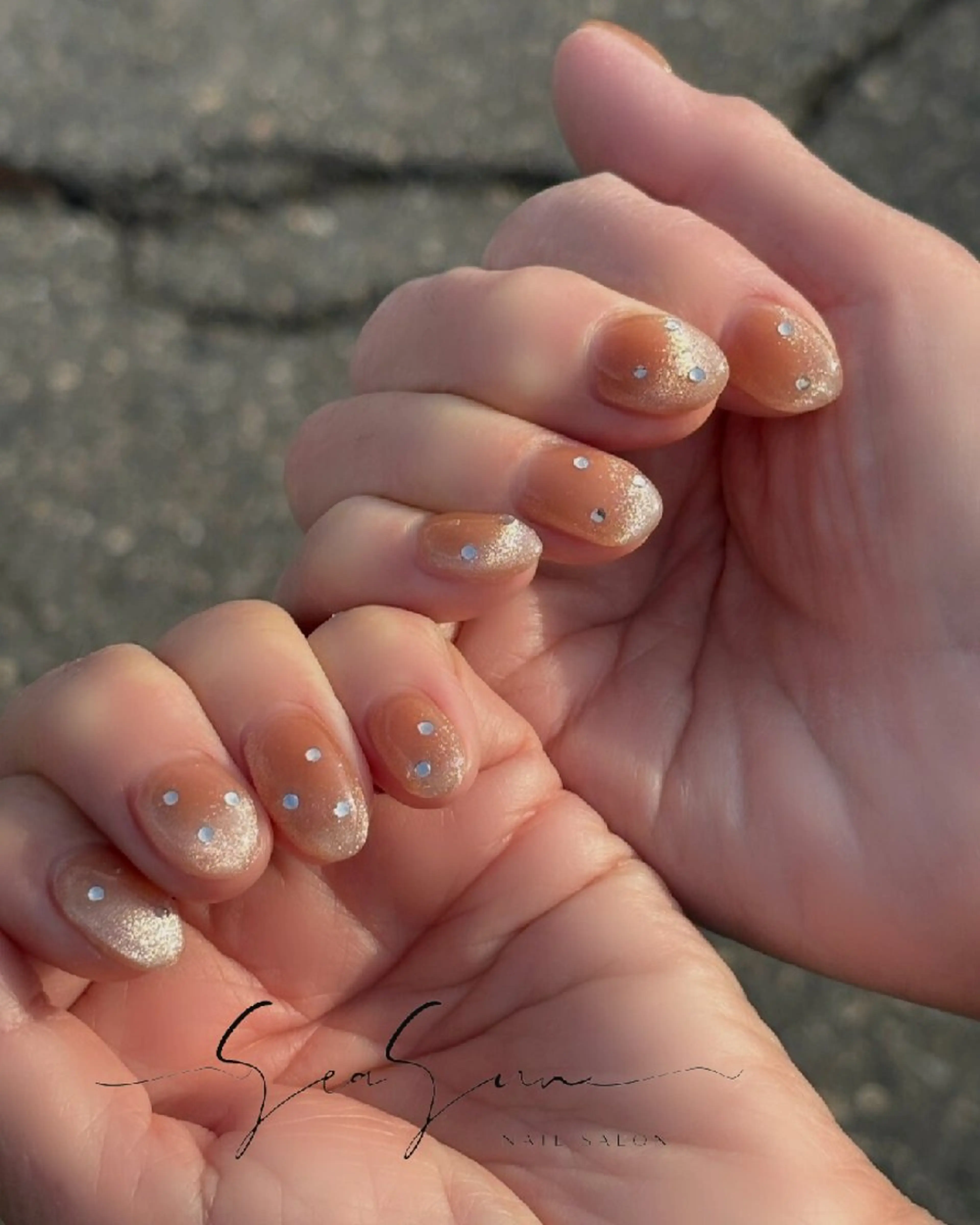 ネイル フレンチネイル マグネットネイル ハンドネイル 白馬ネイルサロン （しーさん）のネイルデザイン