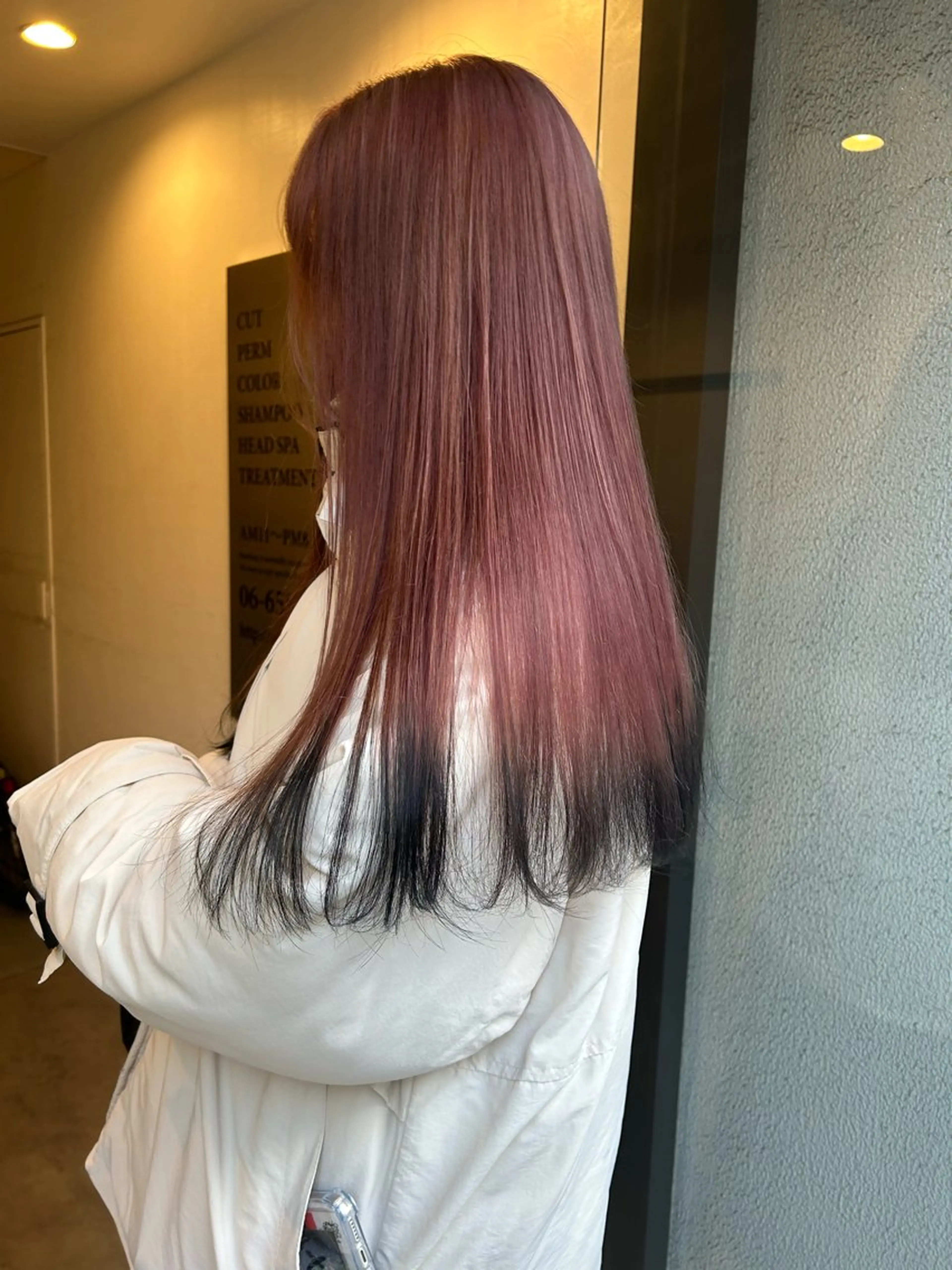 ロング カラー カット ヘアカラー トリートメント hen所属・心斎橋/レイヤー/ ブリーチ/モエのヘアスタイル