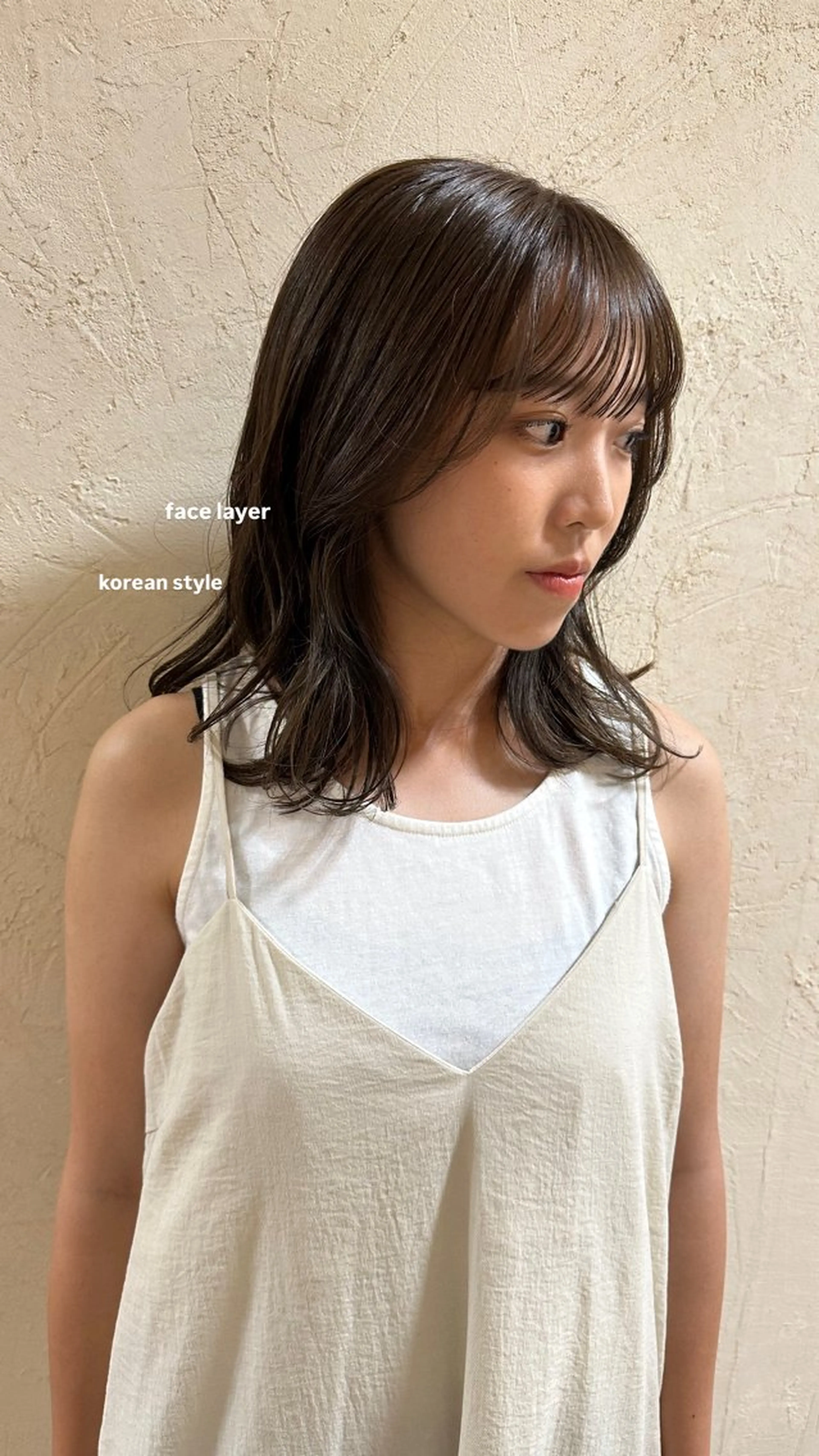 ミディアム カラー カット ヘアカラー トリートメント v-lab studio所属・韓国レイヤーカット/ 艶カラー/ noaのヘアスタイル