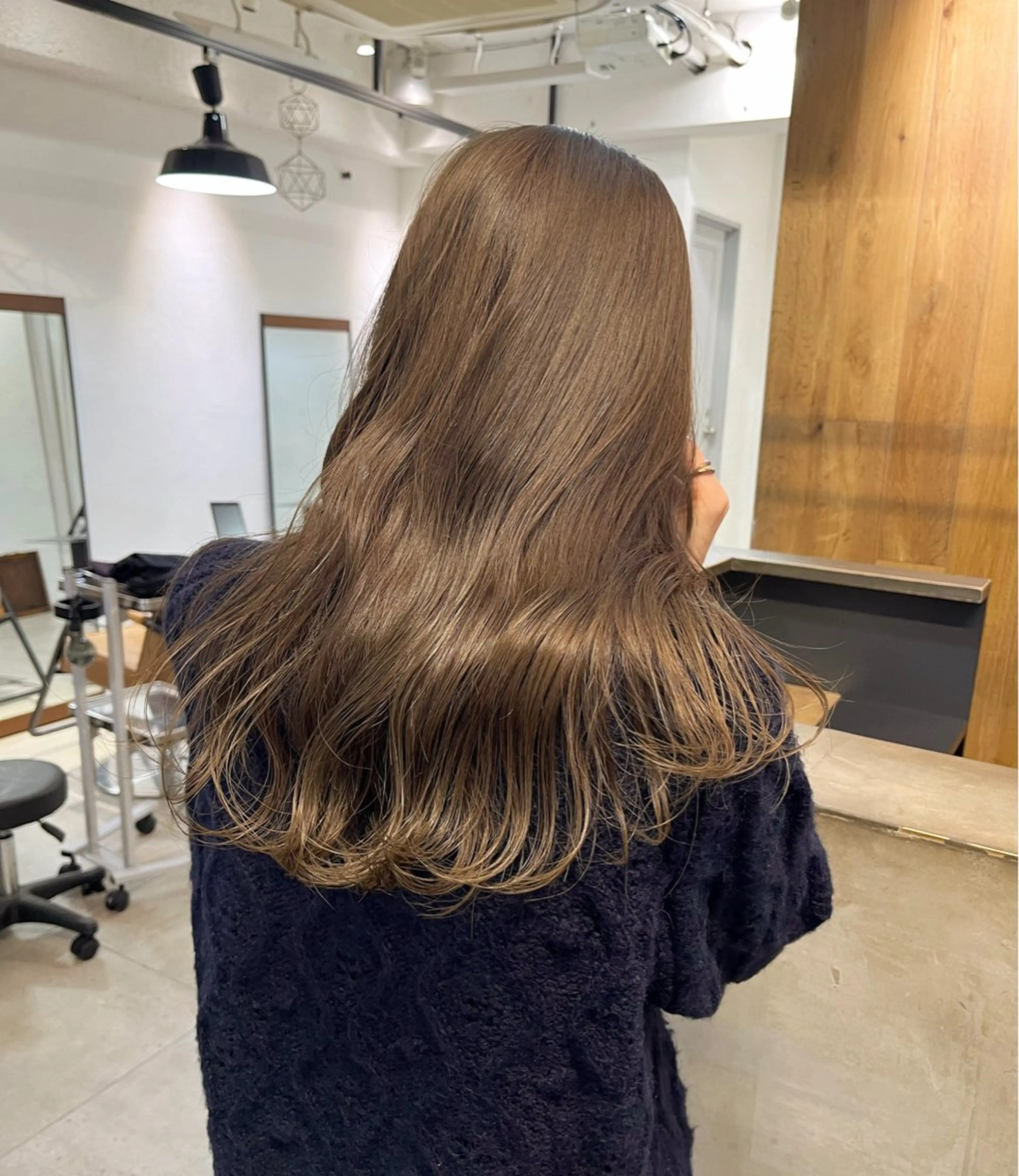 ミディアム カラー カット ヘアカラー トリートメント オリーブ/縮毛♡ Natsuno🩰のヘアスタイル