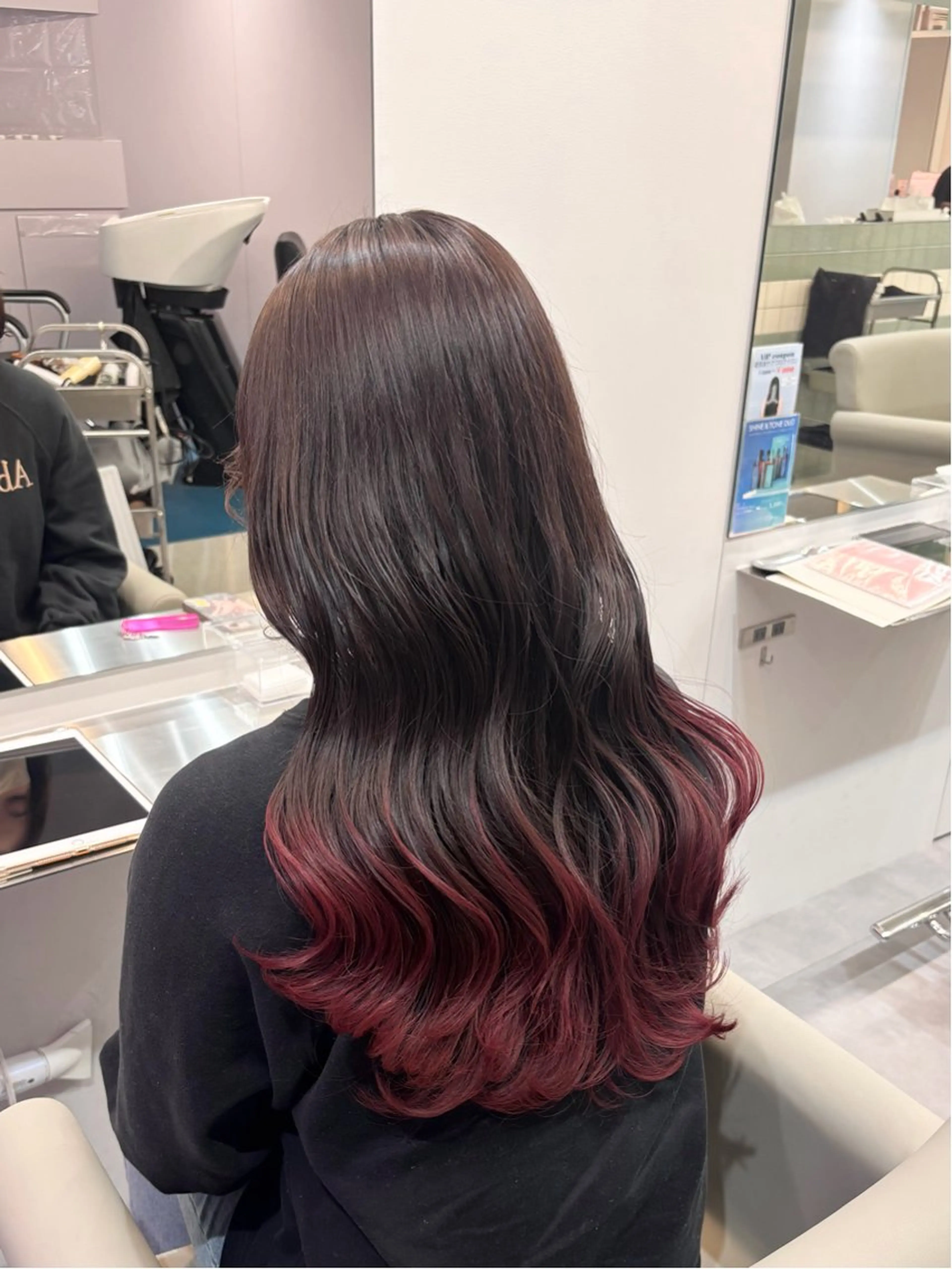 ロング ヘアカラー 顔周りカット/ボブ/ ツヤ髪/coconaのヘアスタイル