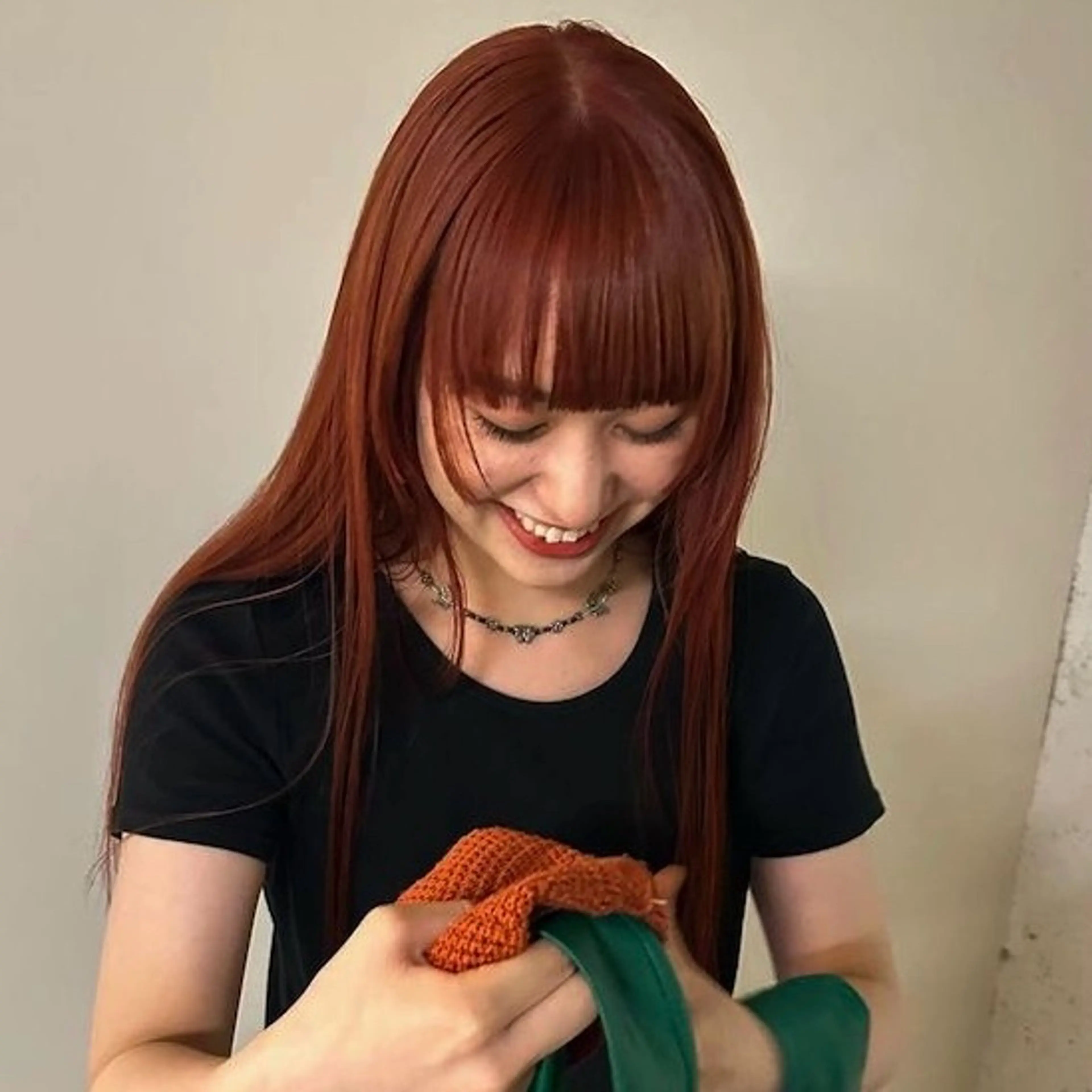 カラー オレンジ ヘアカラー FILMS /香楓のヘアスタイル