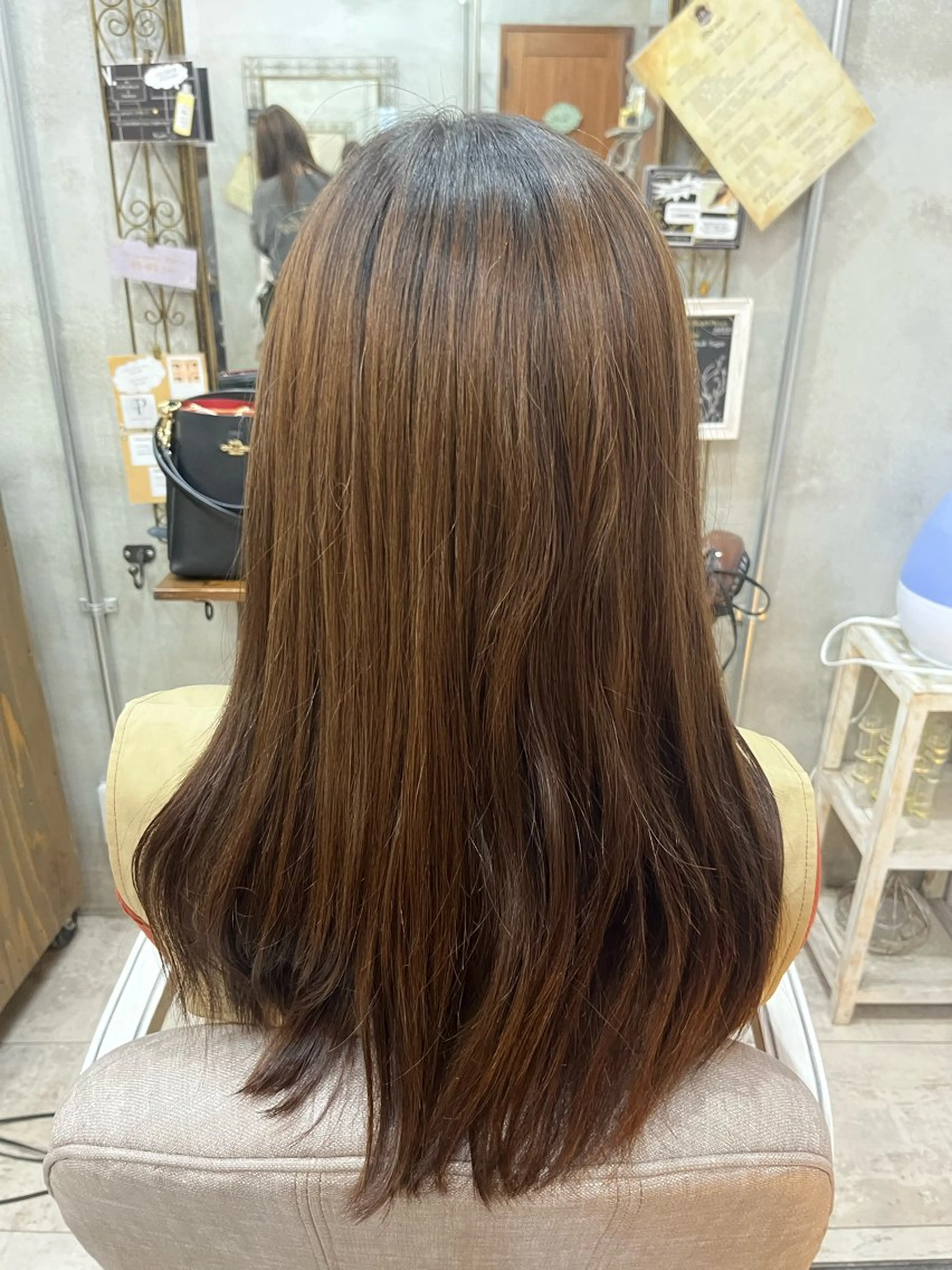 ロング カラー ブリーチ ダブルカラー ブリーチなしカラー 艶髪/ハイトーン/ ヘアセット/モエノのヘアスタイル