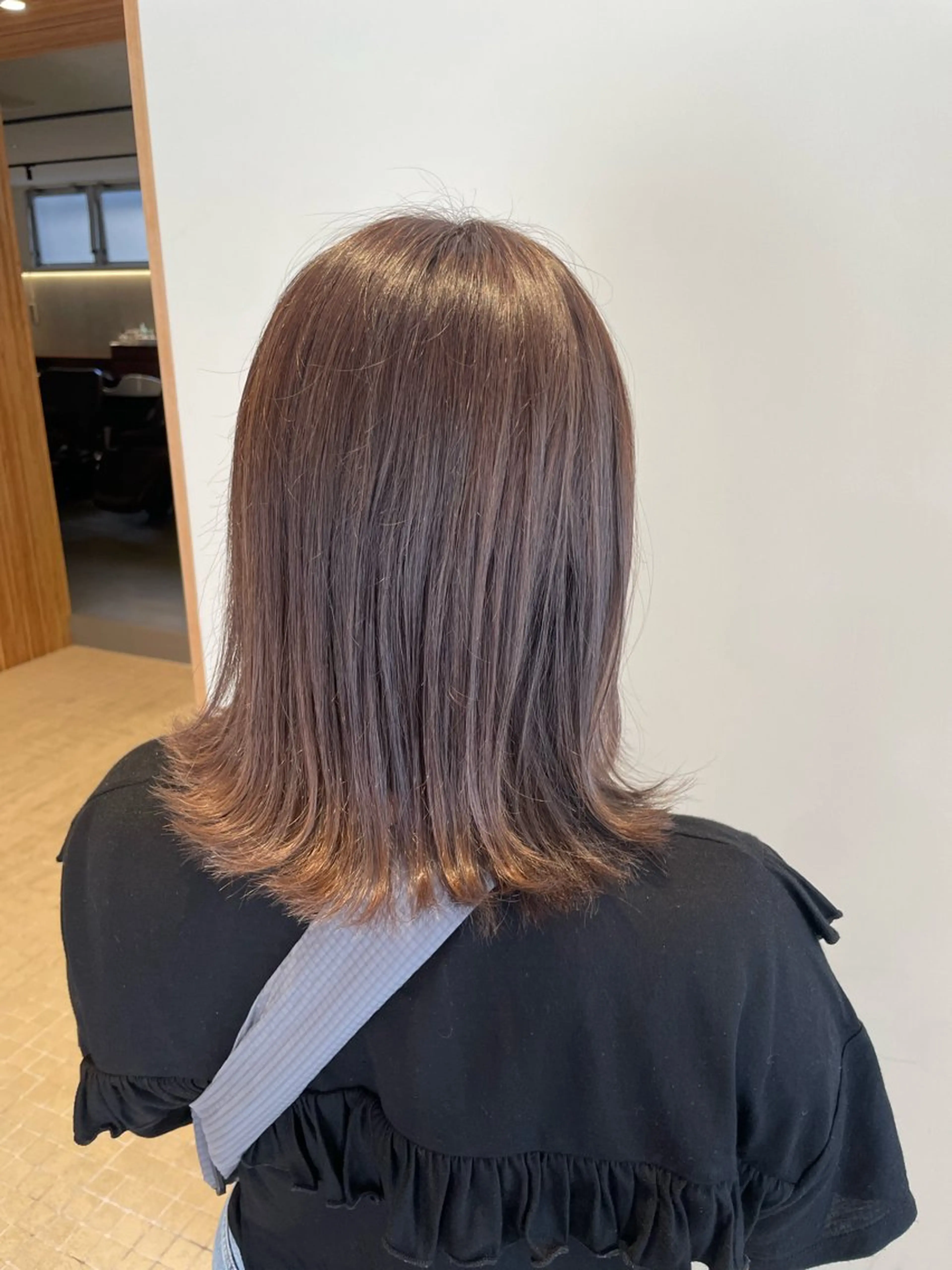 ミディアム カラー ハイライトカラー ハイライト ヘアカラー いまじゅく あおいのヘアスタイル