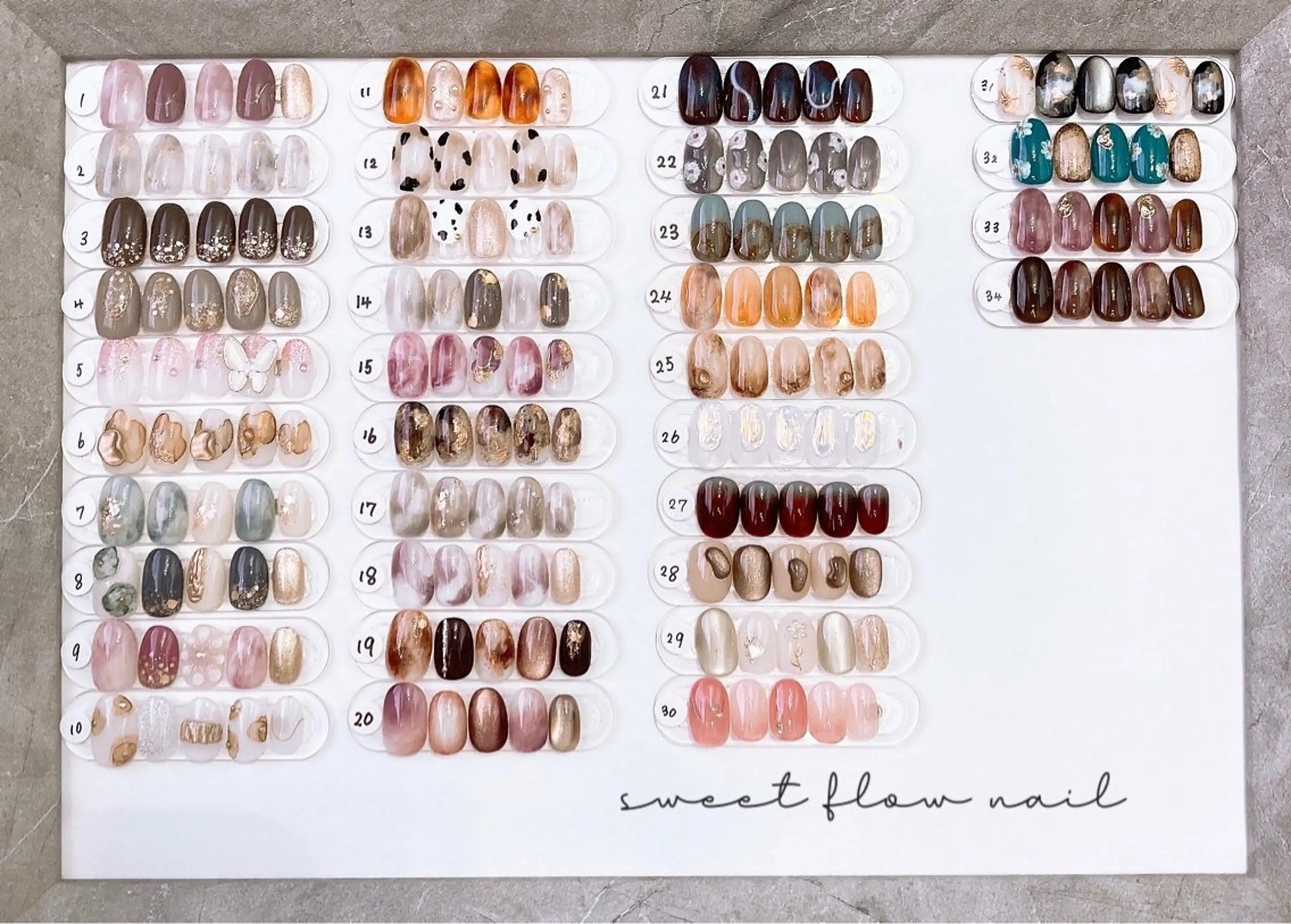 【女性限定】ハンド練習デザイン(オフなし)ジェルネイルの写真